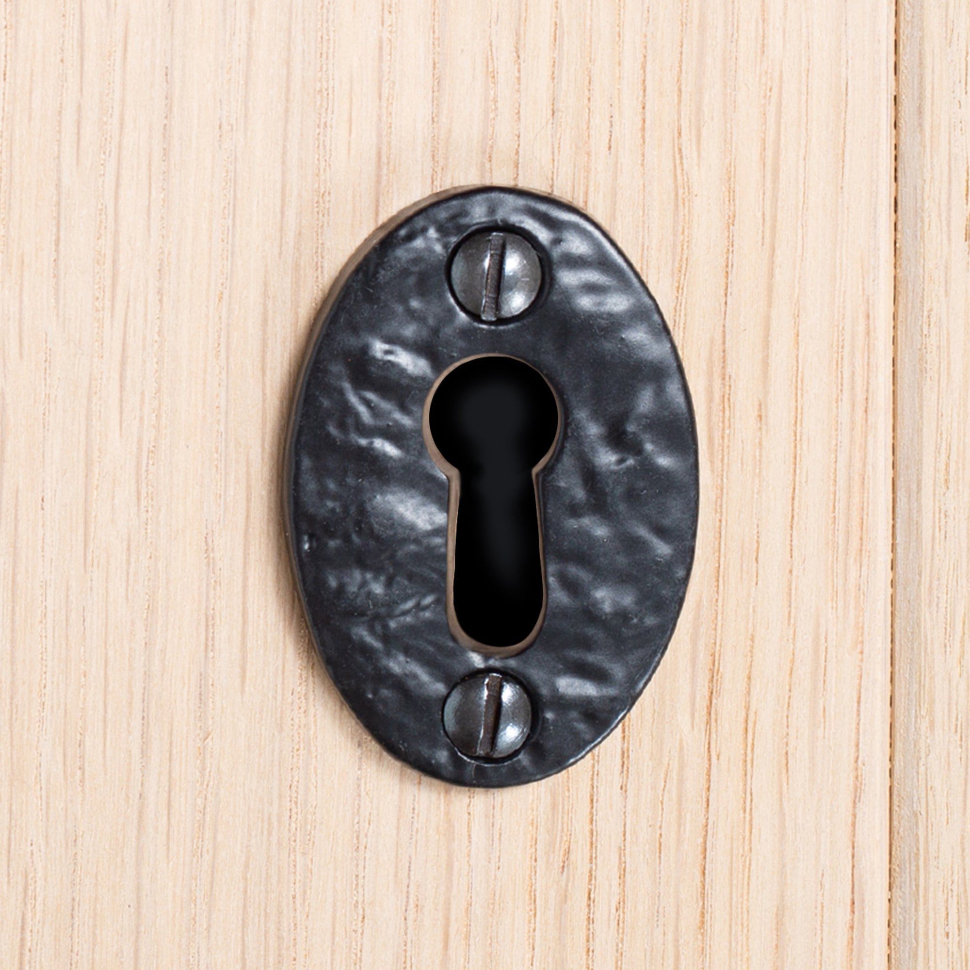 35mm x 50mm Black Rustic Escutcheon Plate
