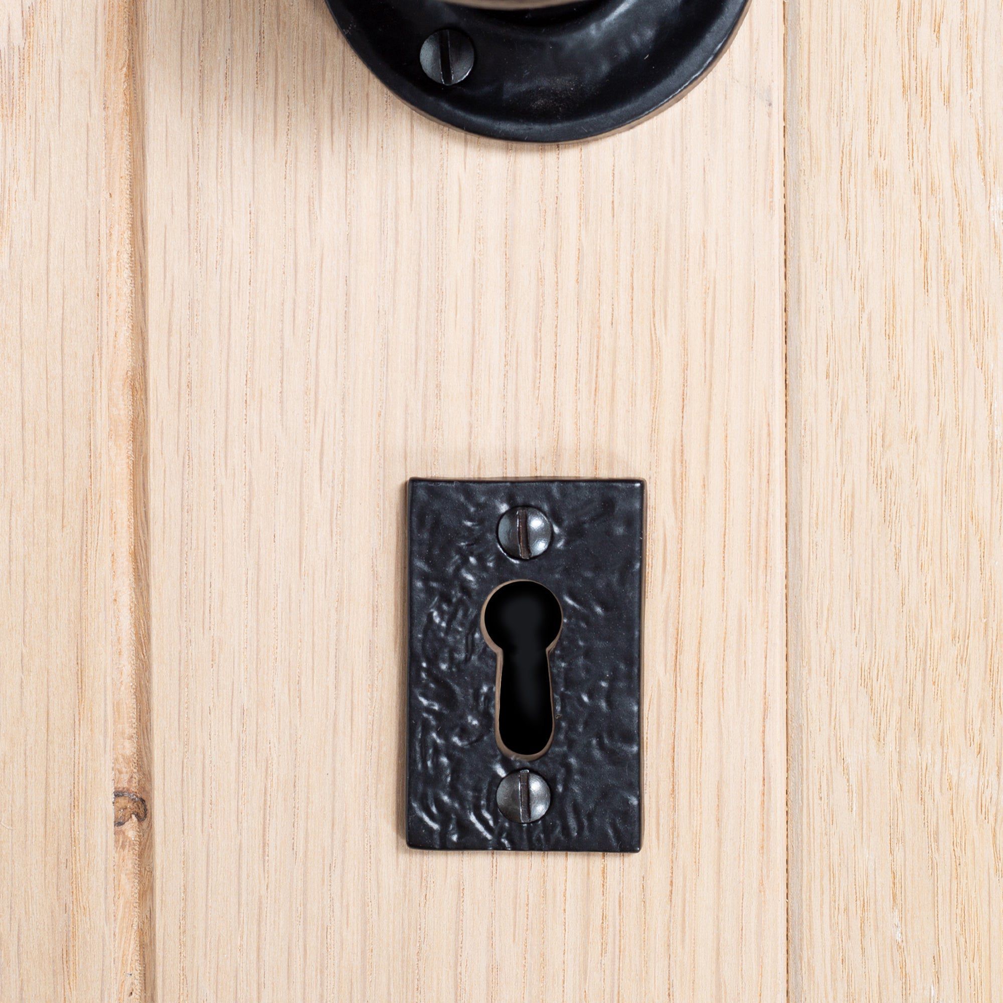 30mm x 50mm Black Rectangular Escutcheon Plate