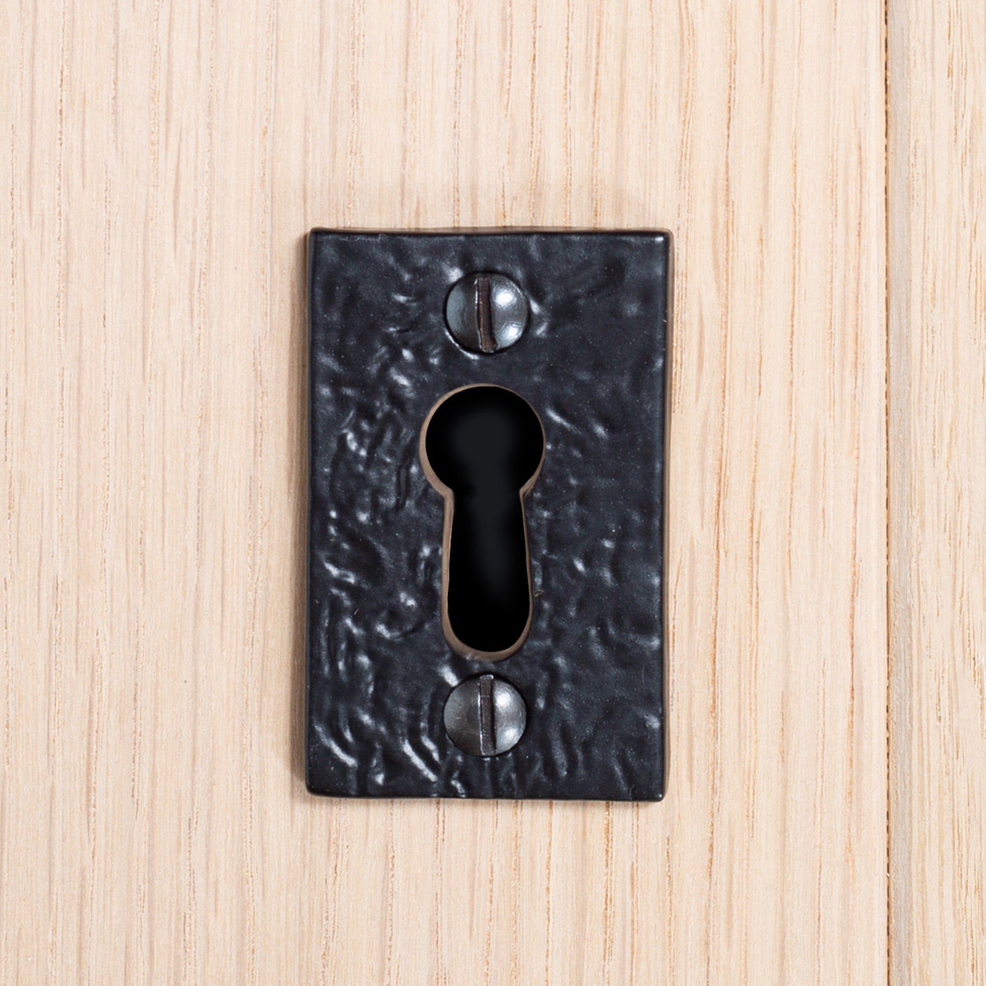 30mm x 50mm Black Rectangular Escutcheon Plate