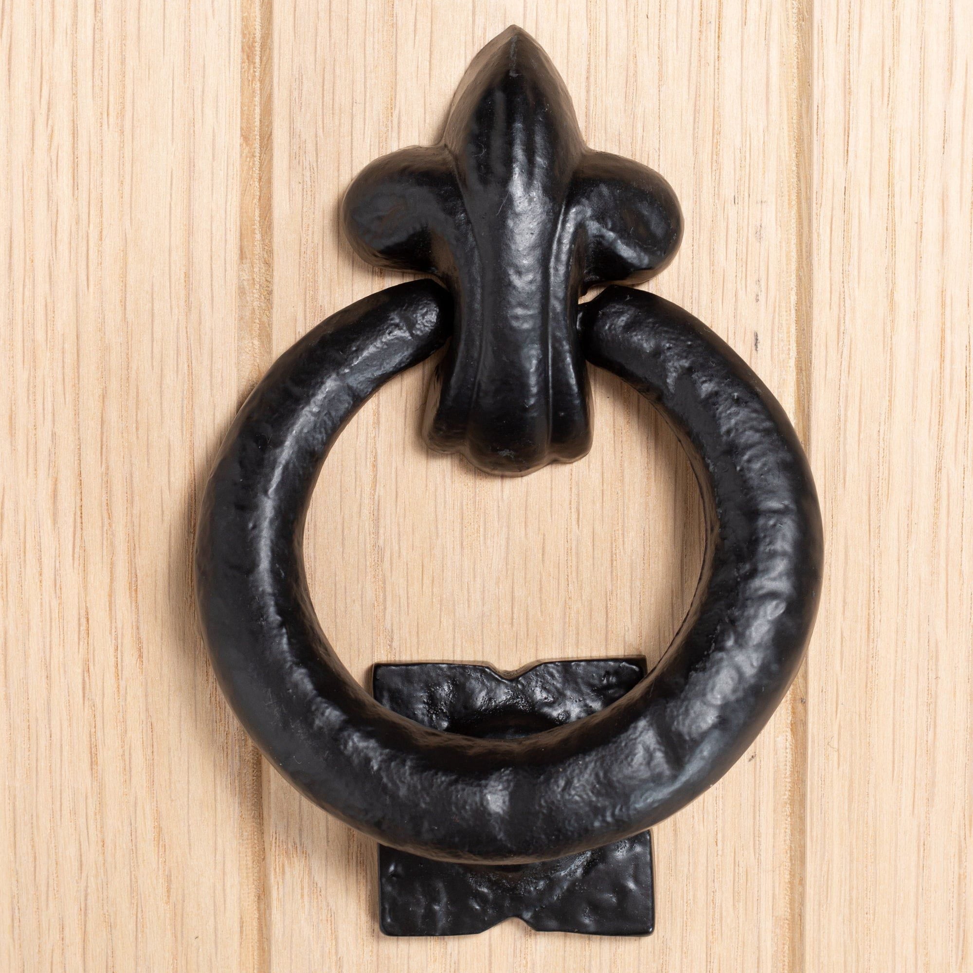 140mm Black Fleur De Lis Door Knocker