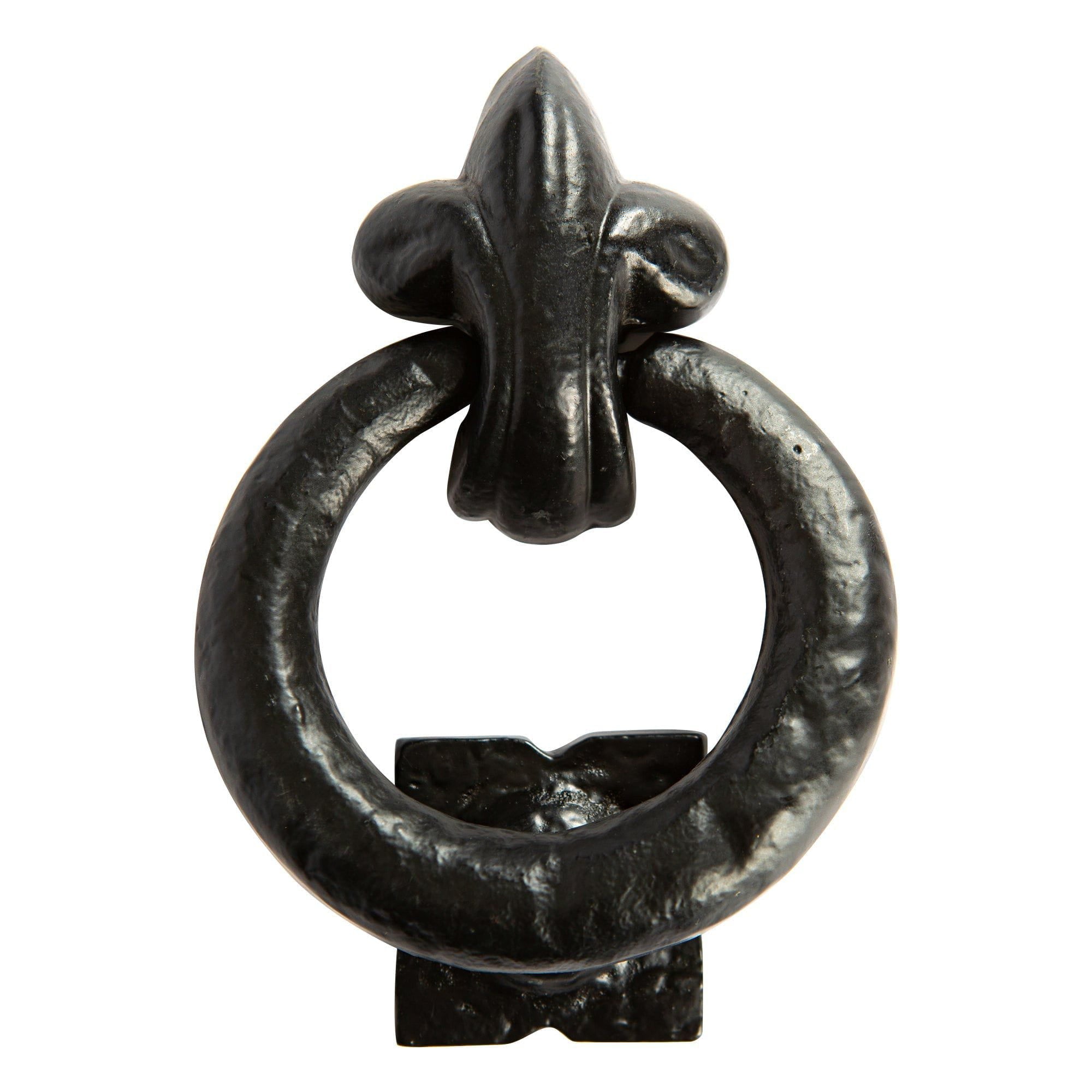 140mm Black Fleur De Lis Door Knocker