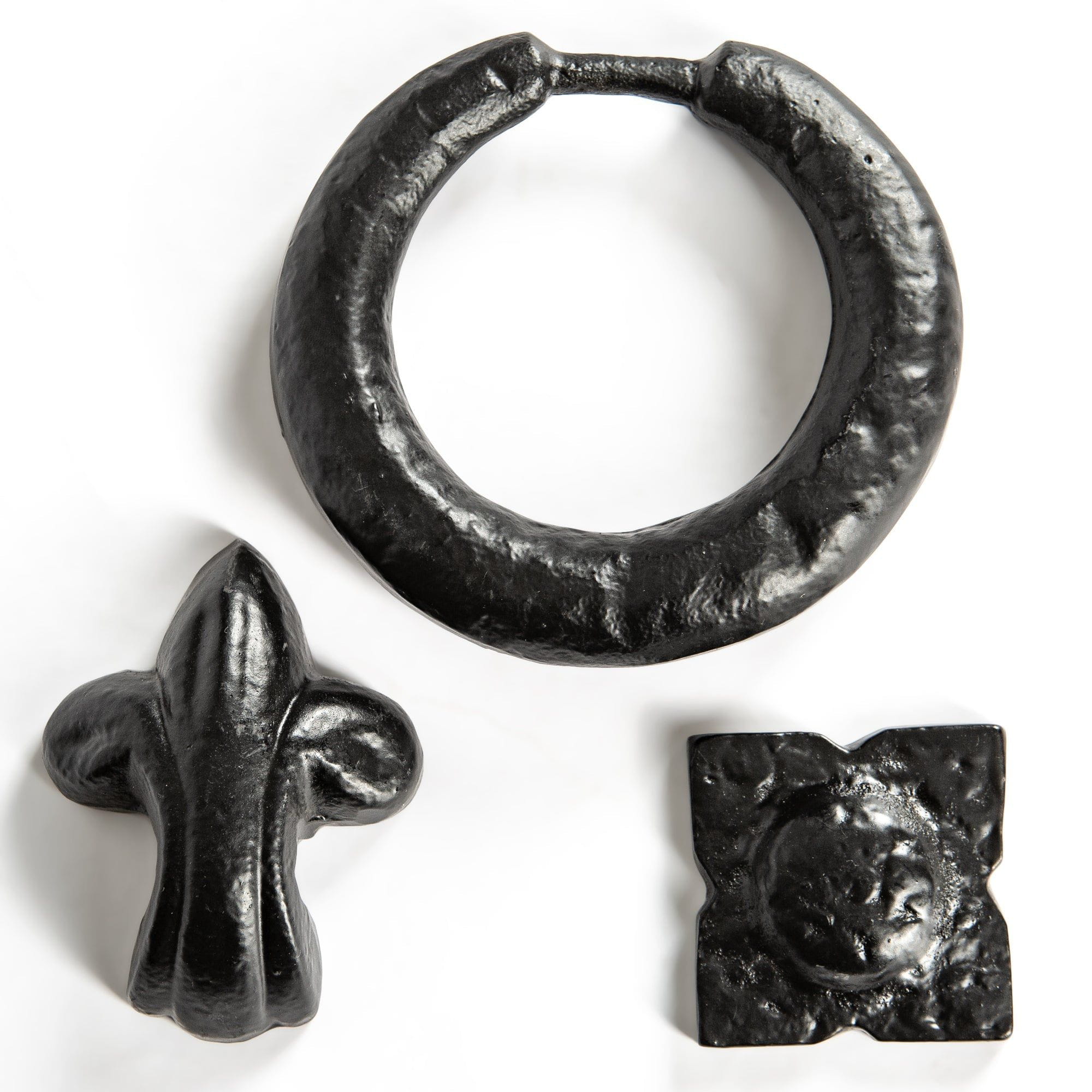 140mm Black Fleur De Lis Door Knocker