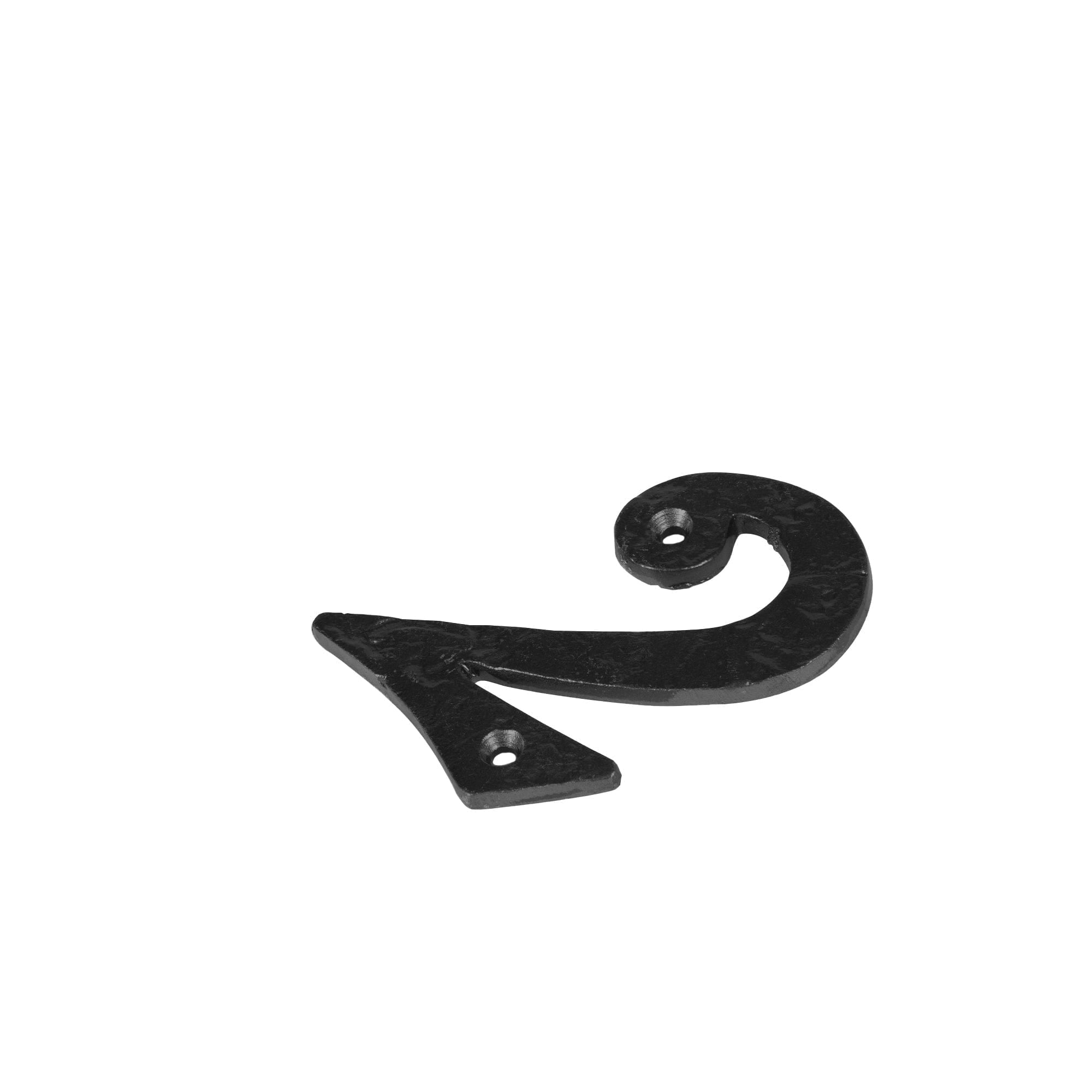 80mm Black Rustic Iron House Number 2