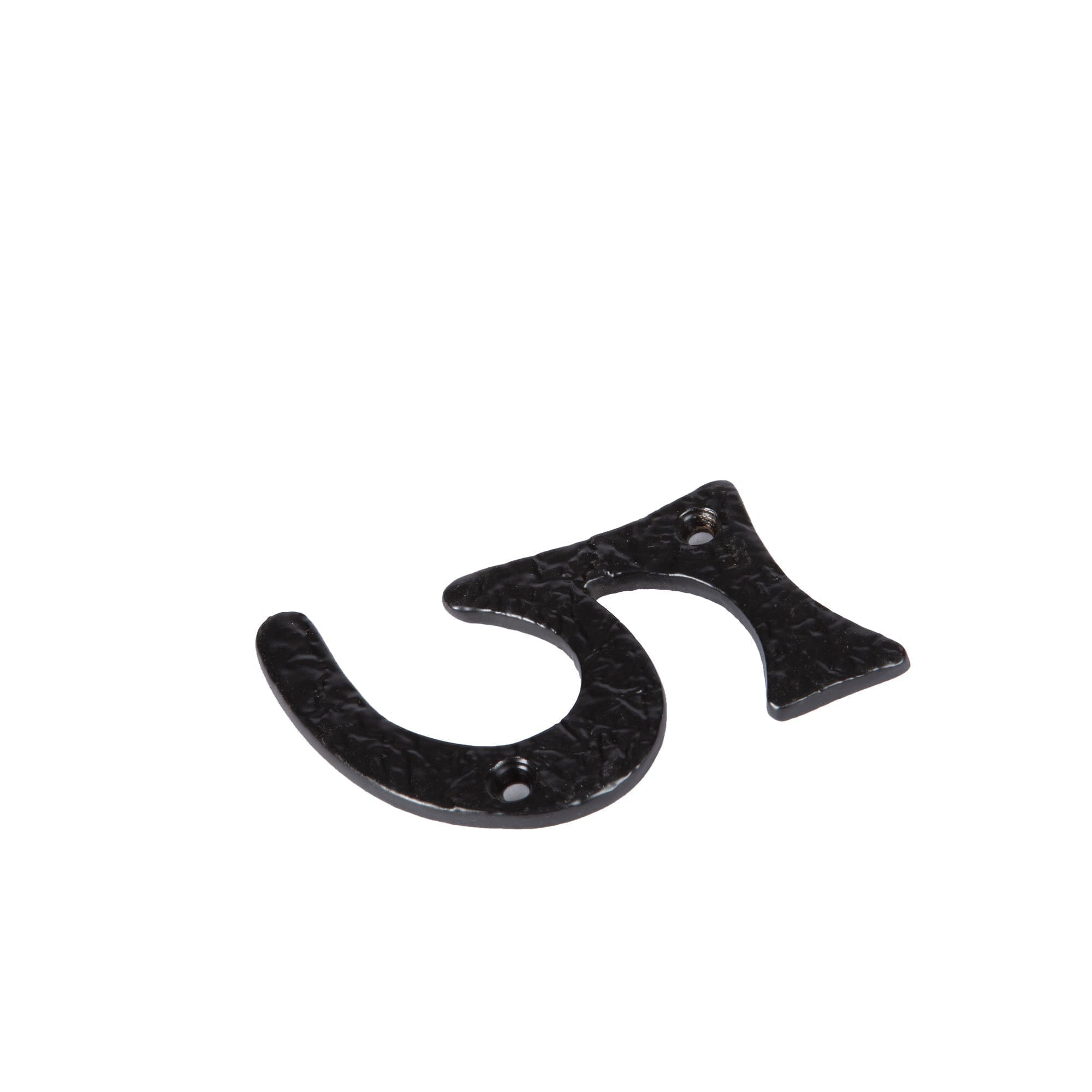 80mm Black Rustic Iron House Number 5