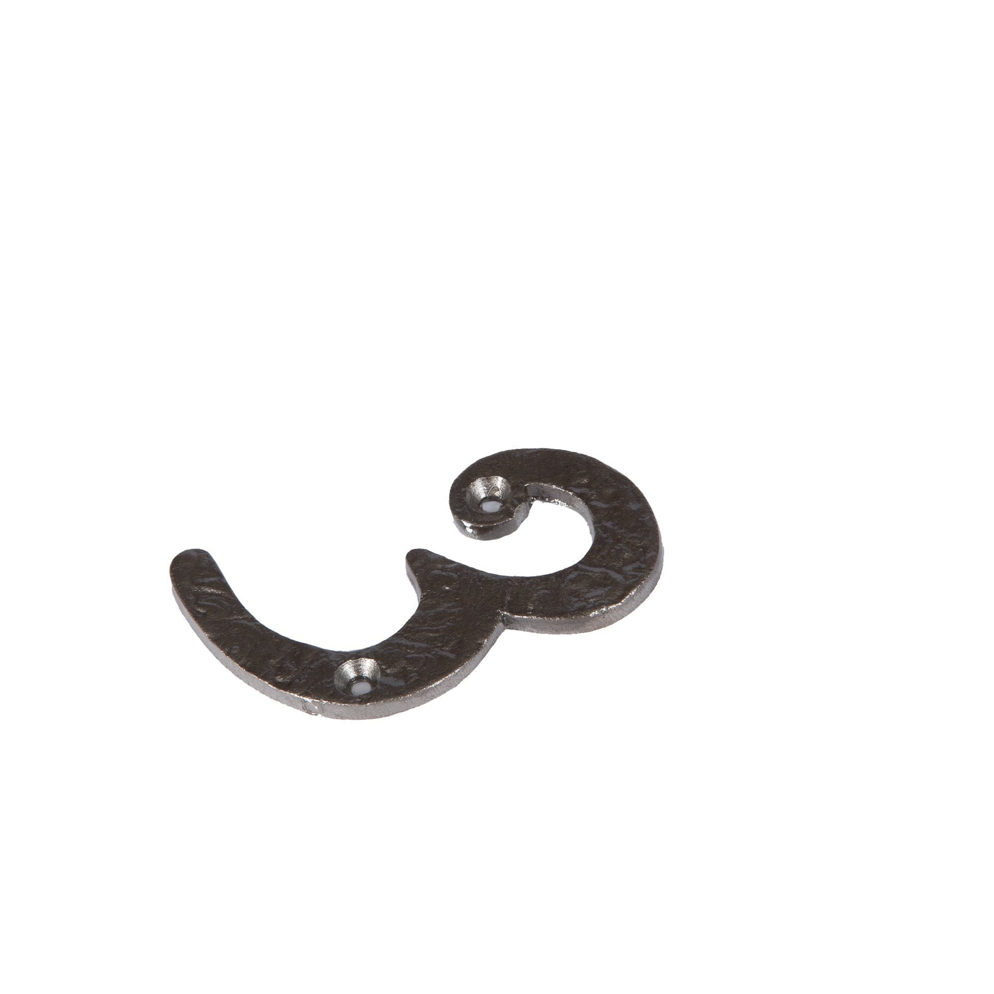 80mm Grey Rustic Iron House Number 3