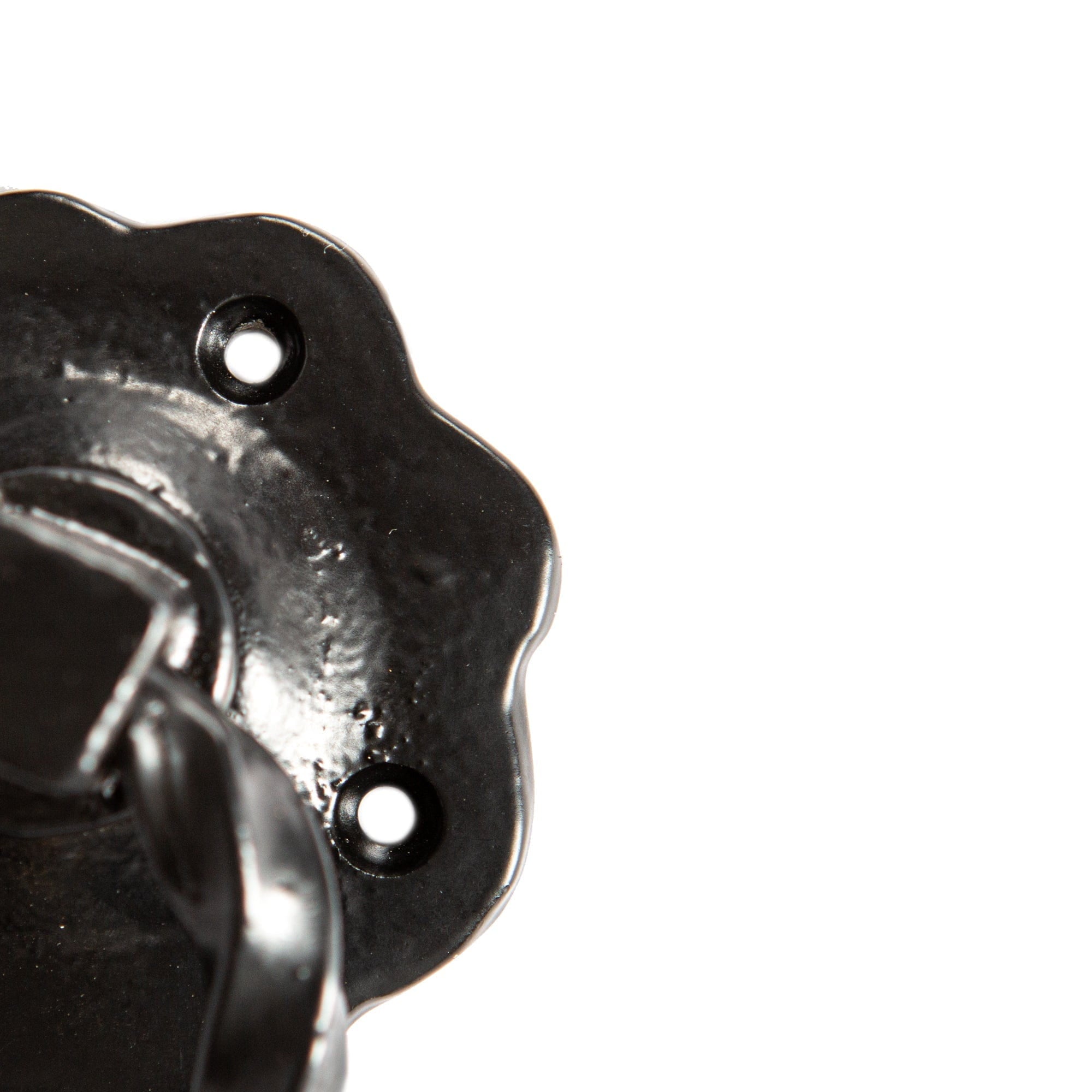 75mm Black Twisted Rose Gate Handle