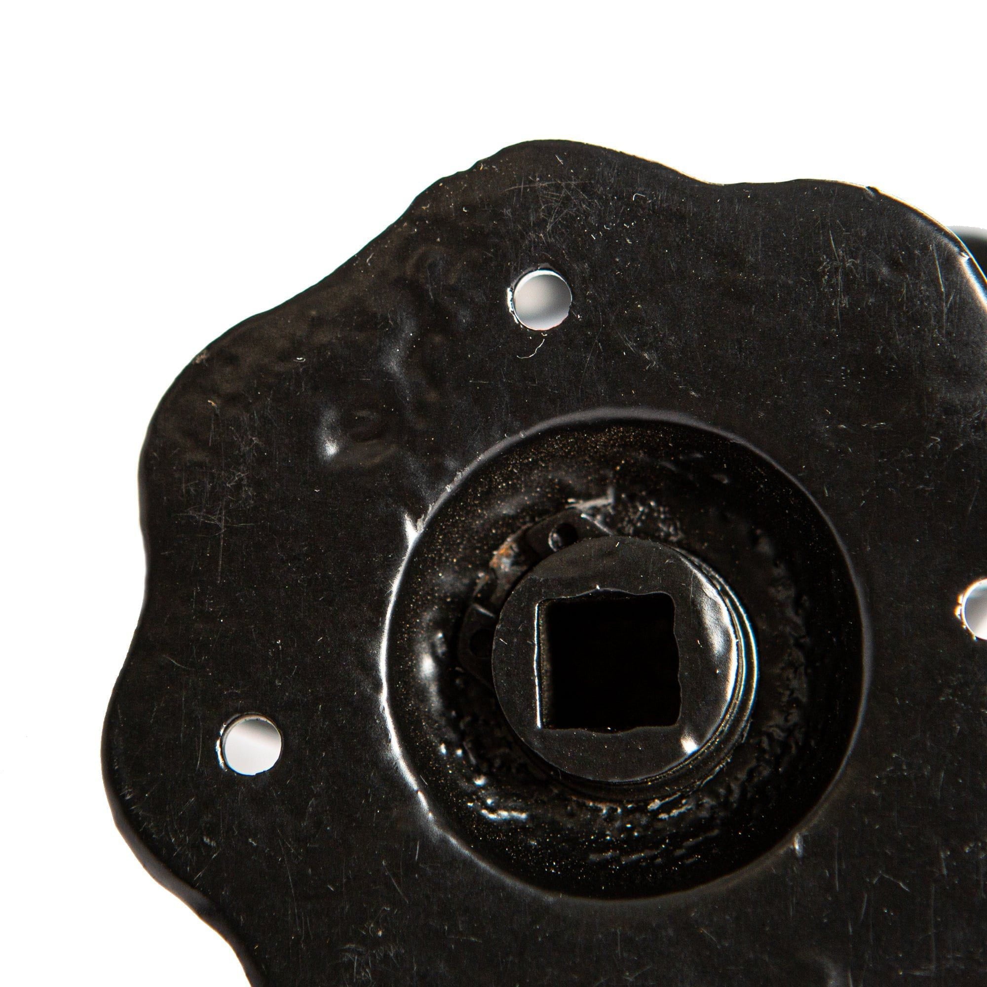 75mm Black Twisted Rose Gate Handle