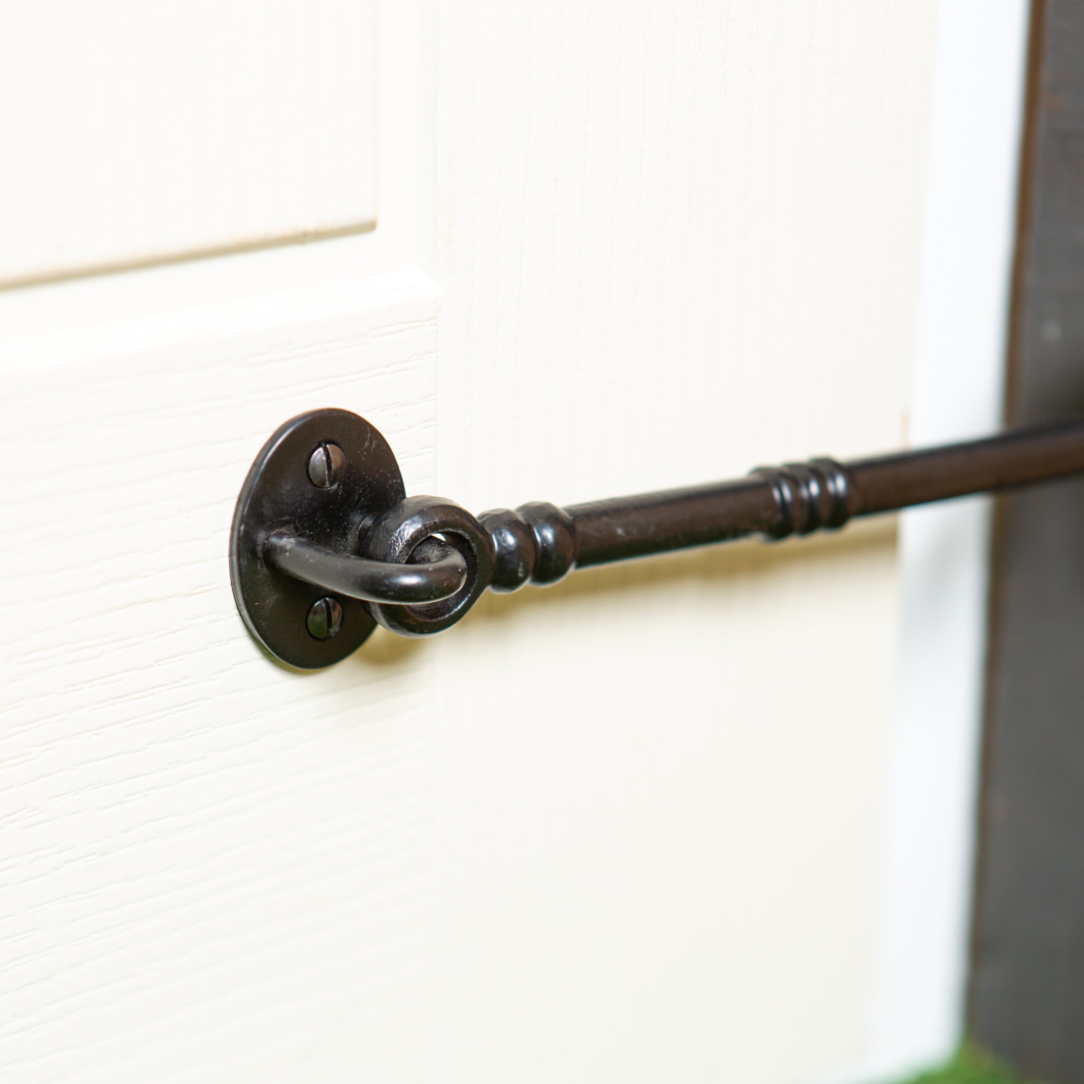 225mm Black Ornate Cabin Hook and Eye