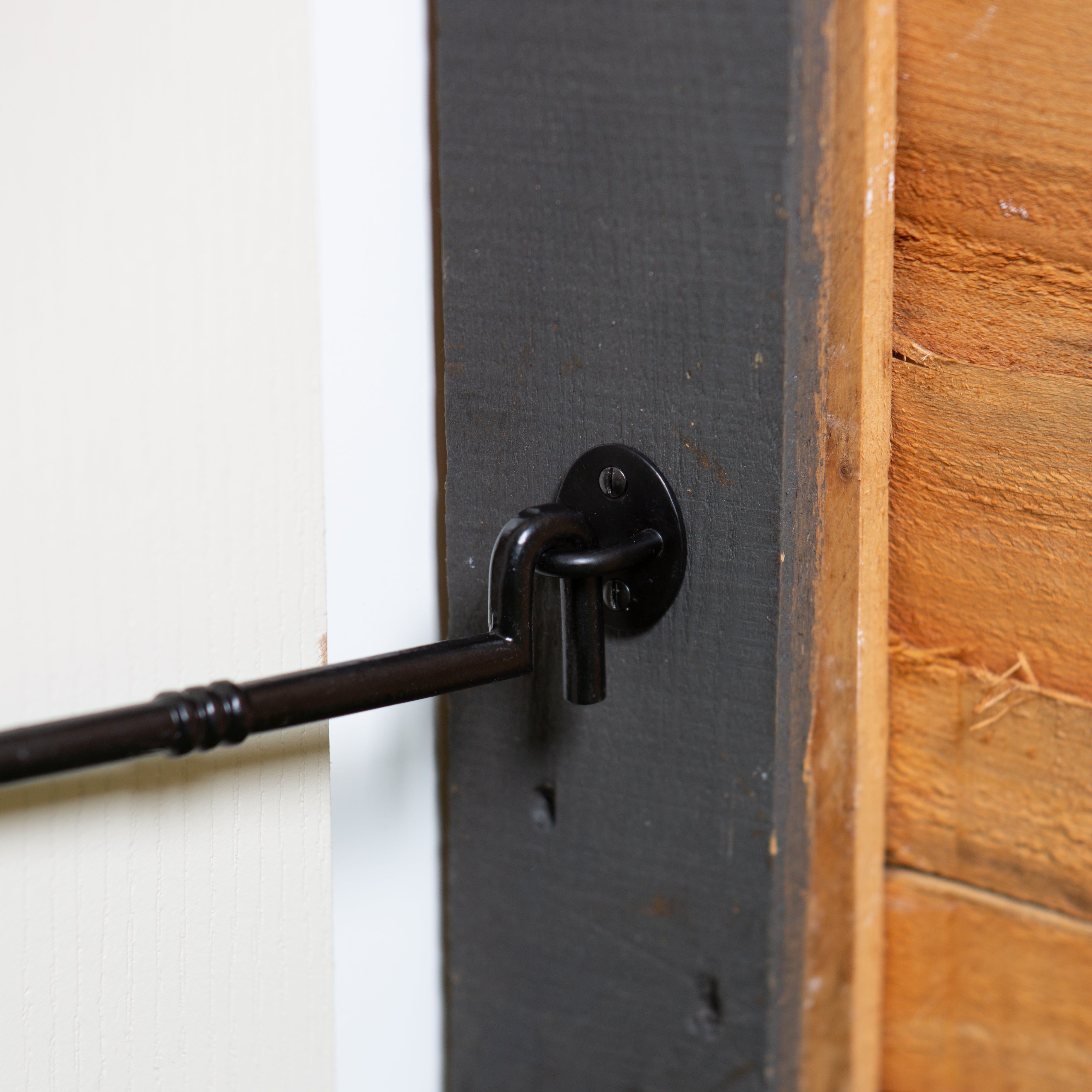 225mm Black Ornate Cabin Hook and Eye