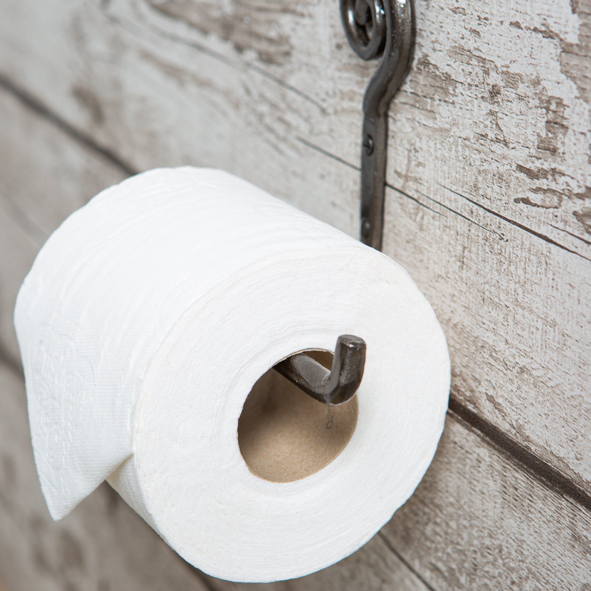 180mm Grey Curly Iron Toilet Roll Holder