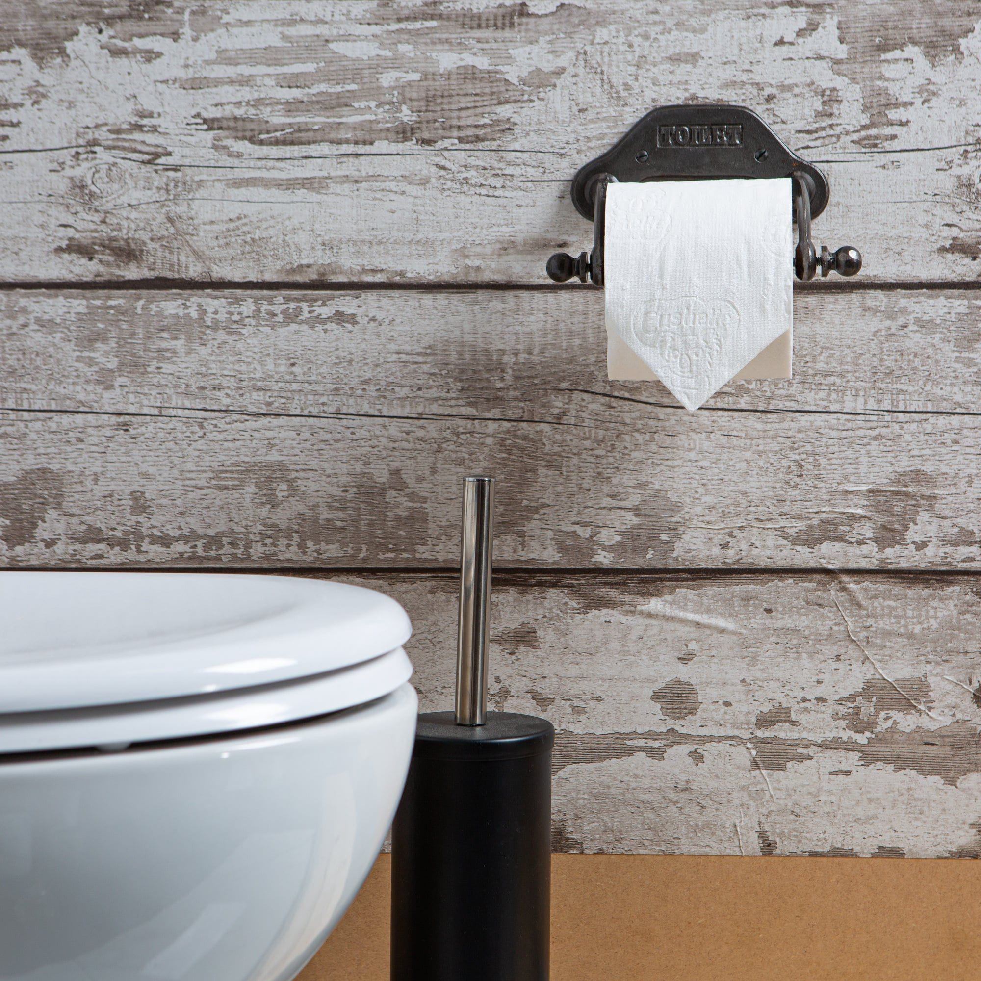 180mm Grey Industrial Toilet Roll Holder