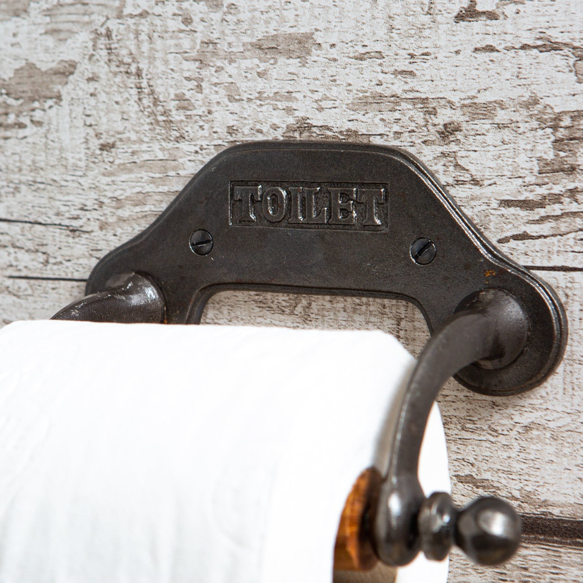 180mm Grey Industrial Toilet Roll Holder