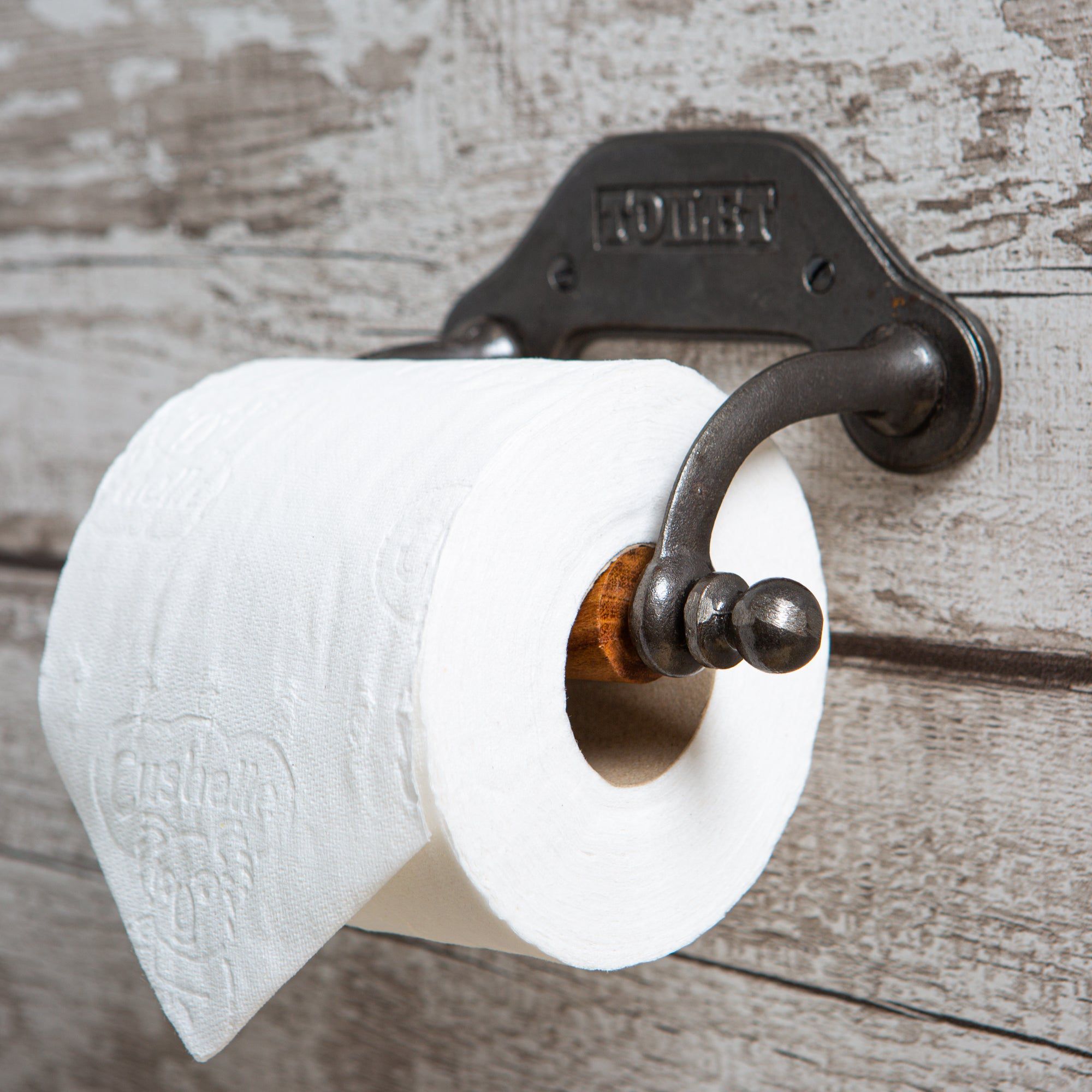 180mm Grey Industrial Toilet Roll Holder