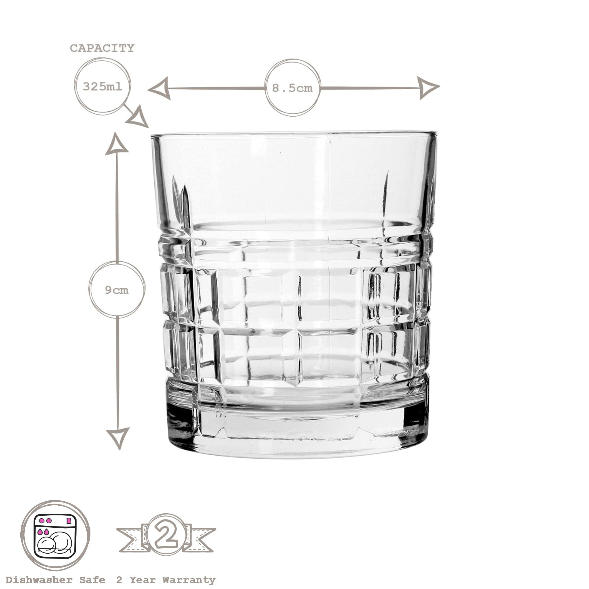 325ml Brit Whisky Glasses - Pack of Six