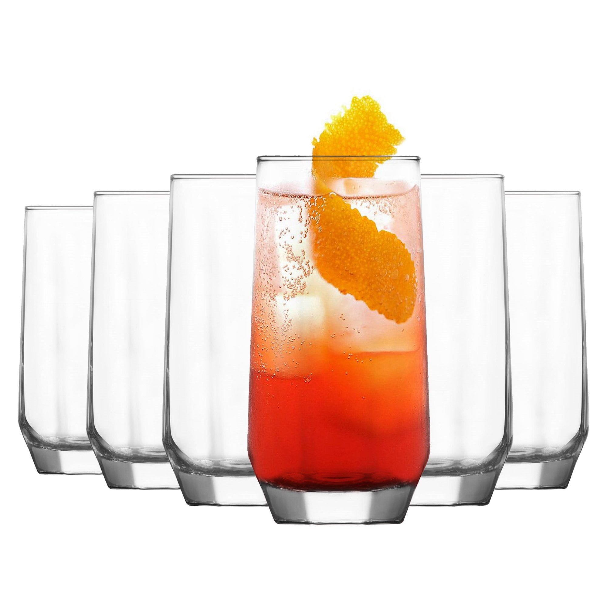 LAV Diamond Highball Glasses - 385ml - Pack of 6