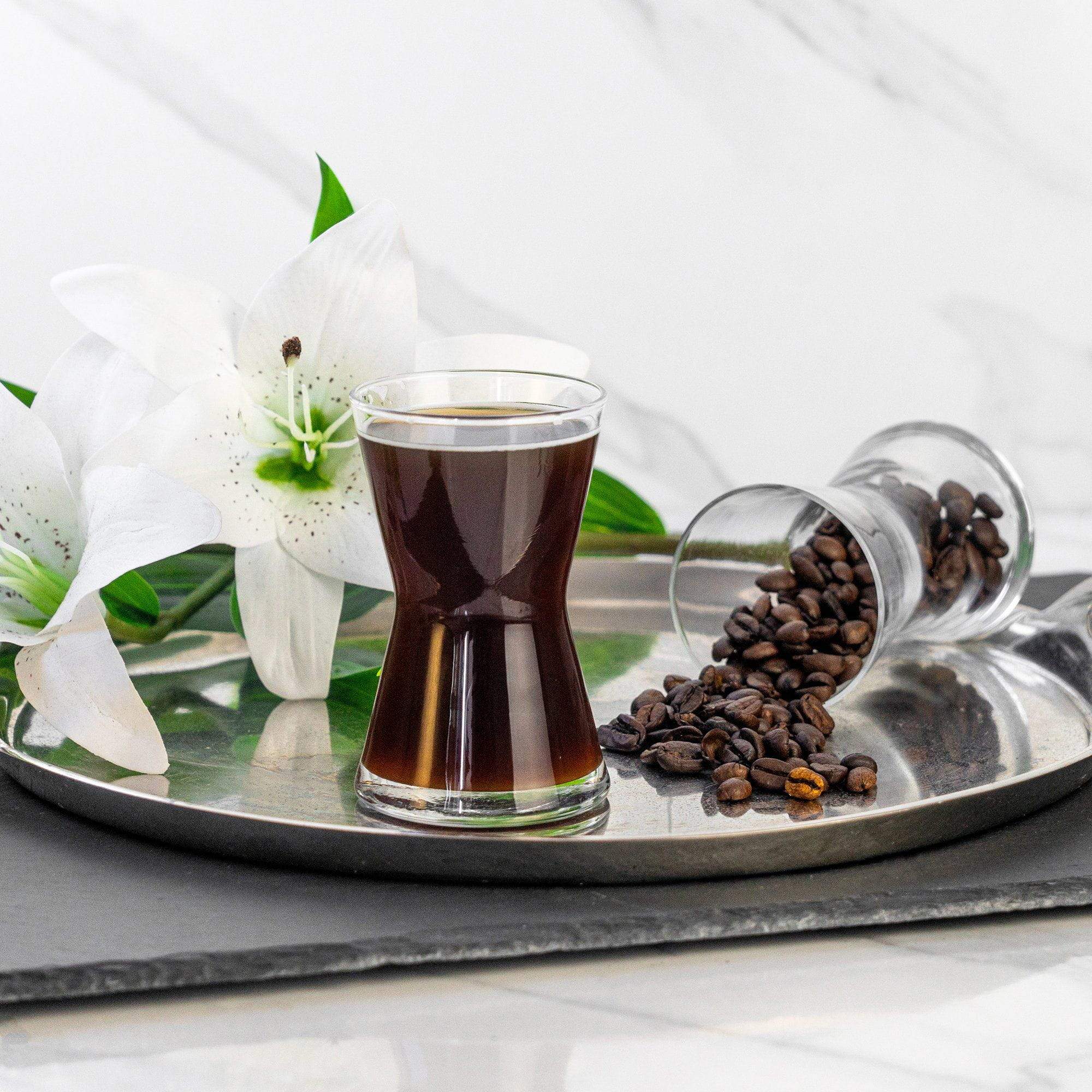 140ml Derin Glass Turkish Tea Cups - Pack of Six