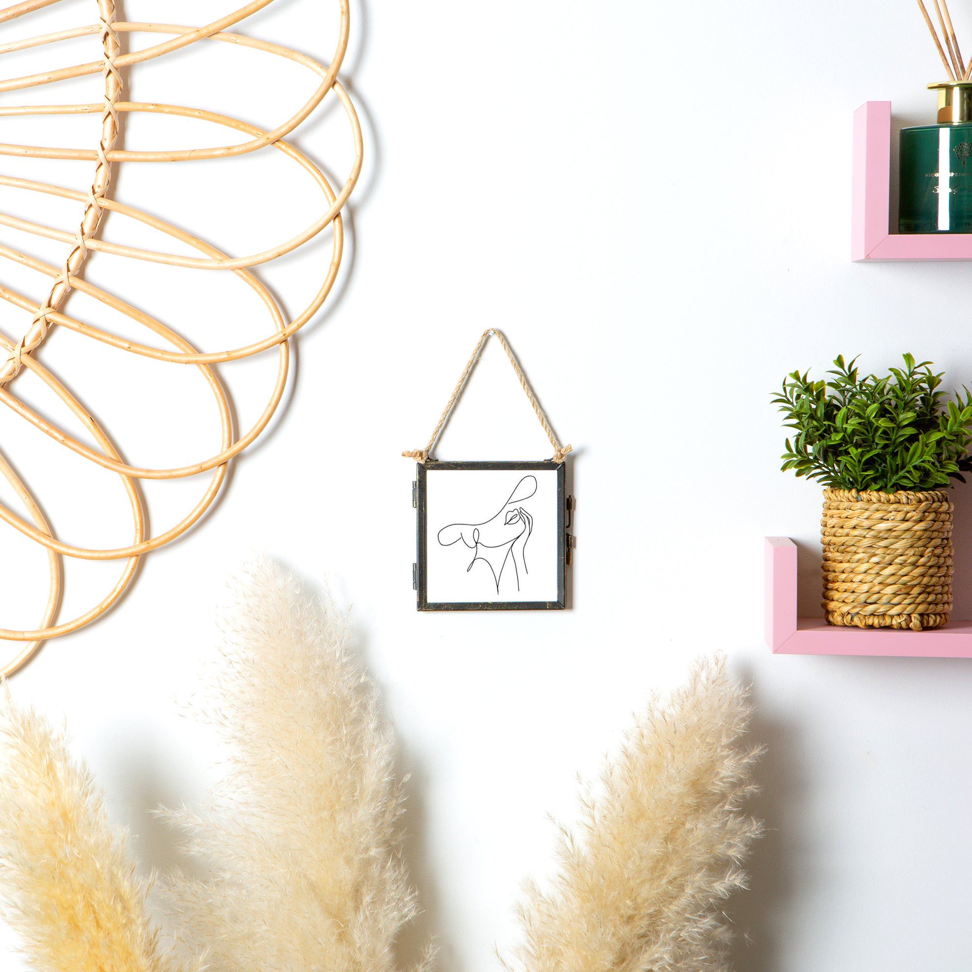 4" x 4" Black Hanging Metal Photo Frame