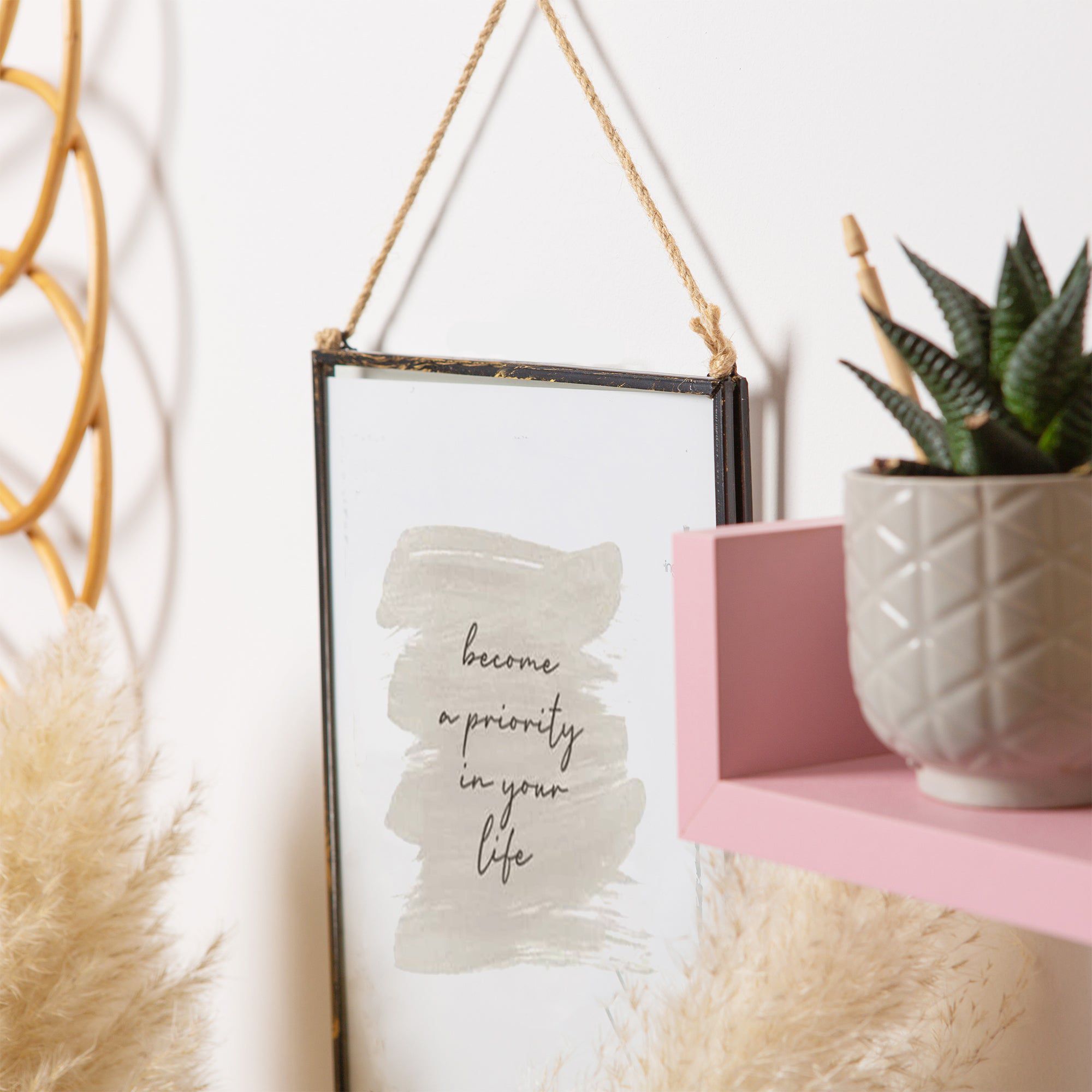 8" x 10" Black Hanging Metal Photo Frame