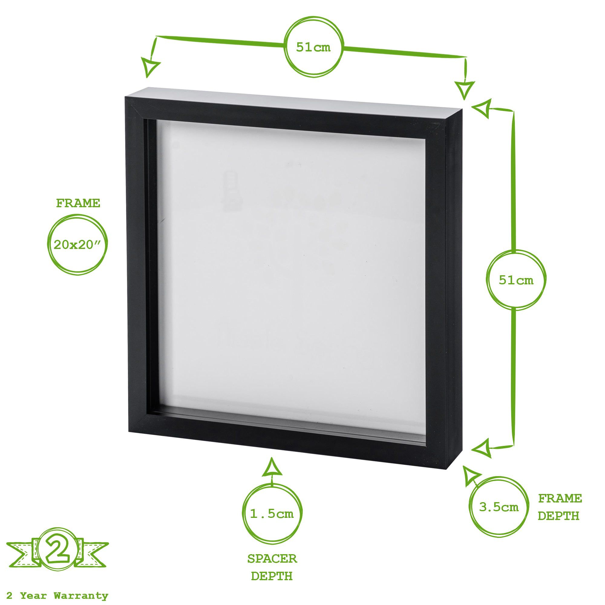 20" x 20" 3D Box Photo Frame