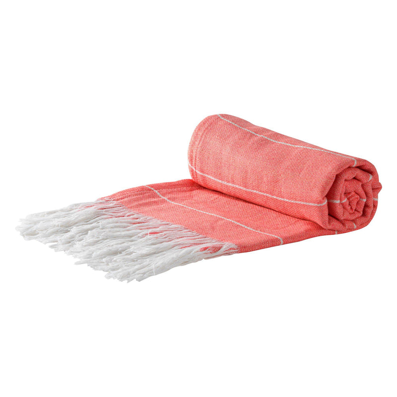 170cm x 90cm Turkish Cotton Pinstripe Bath Towel - By Nicola Spring