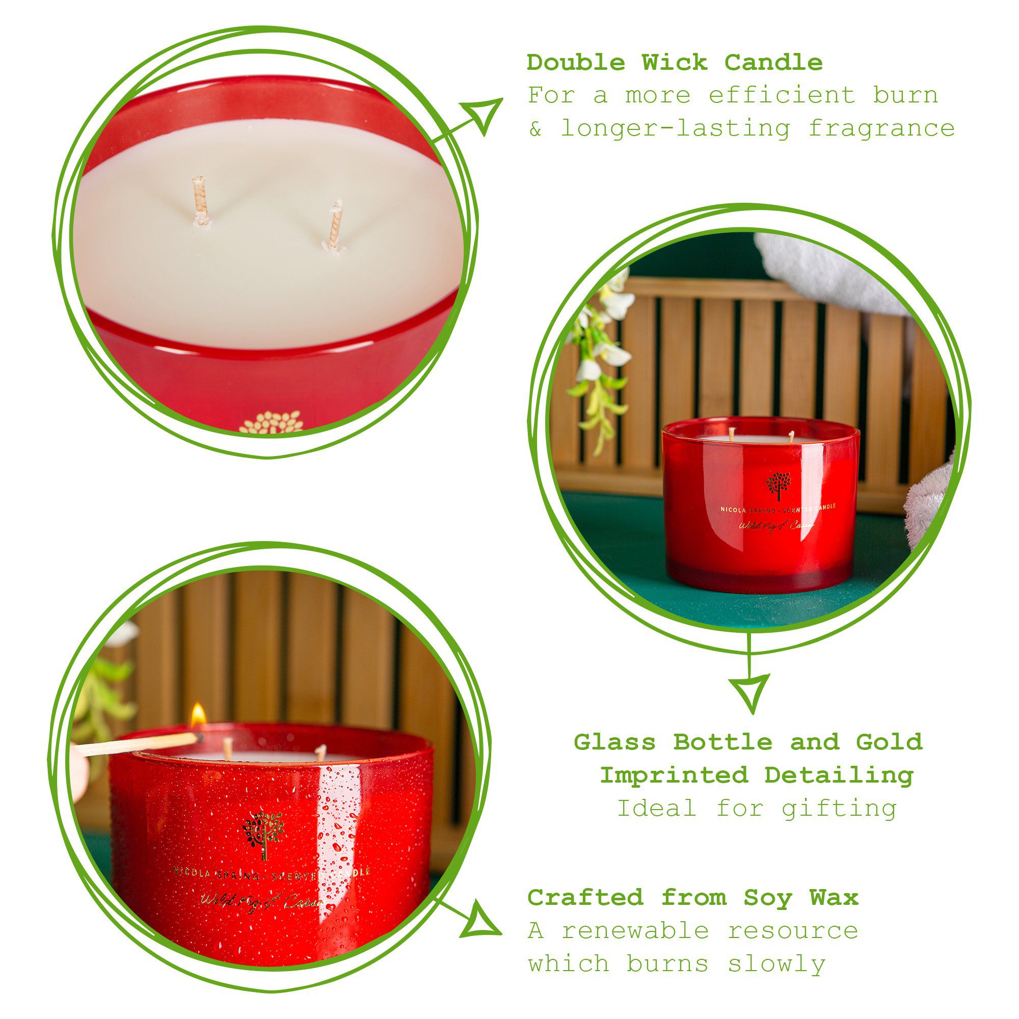 350g Double Wick Wild Fig & Cassis Soy Wax Scented Candle