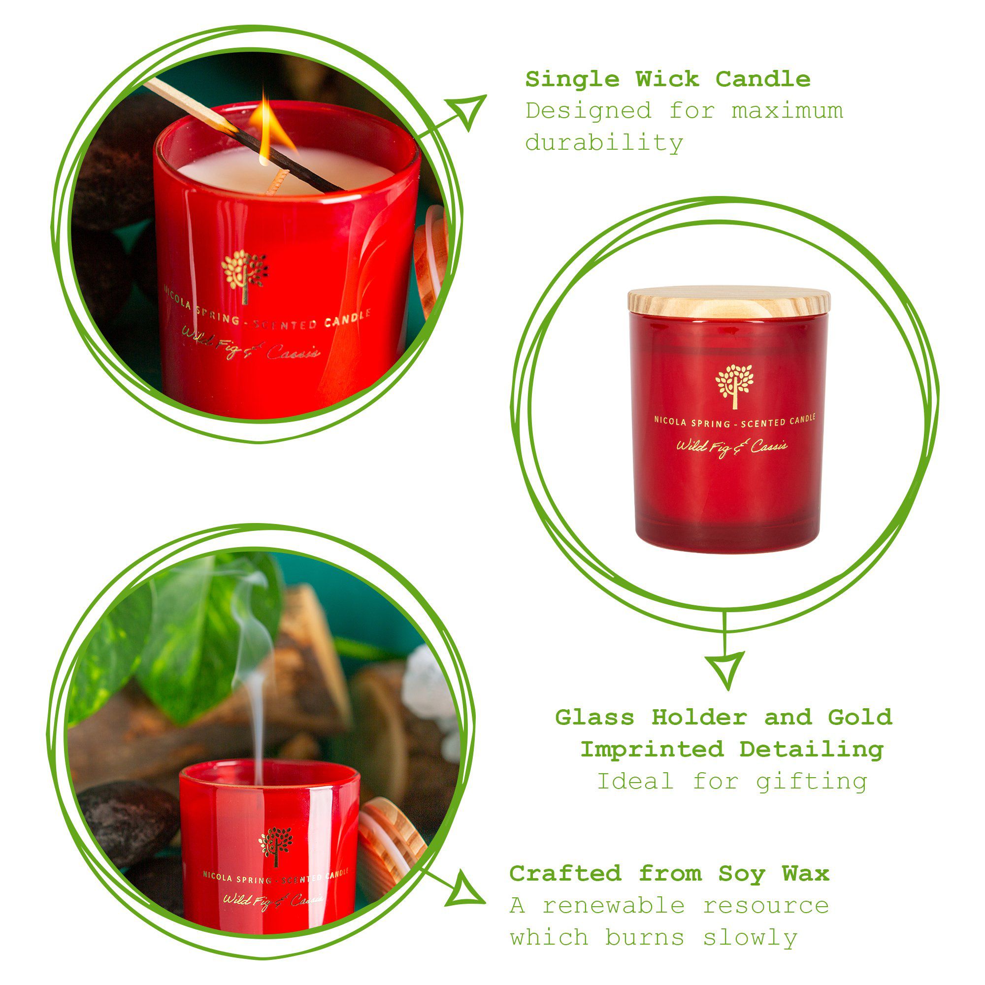 130g Wild Fig & Cassis Soy Wax Scented Candle