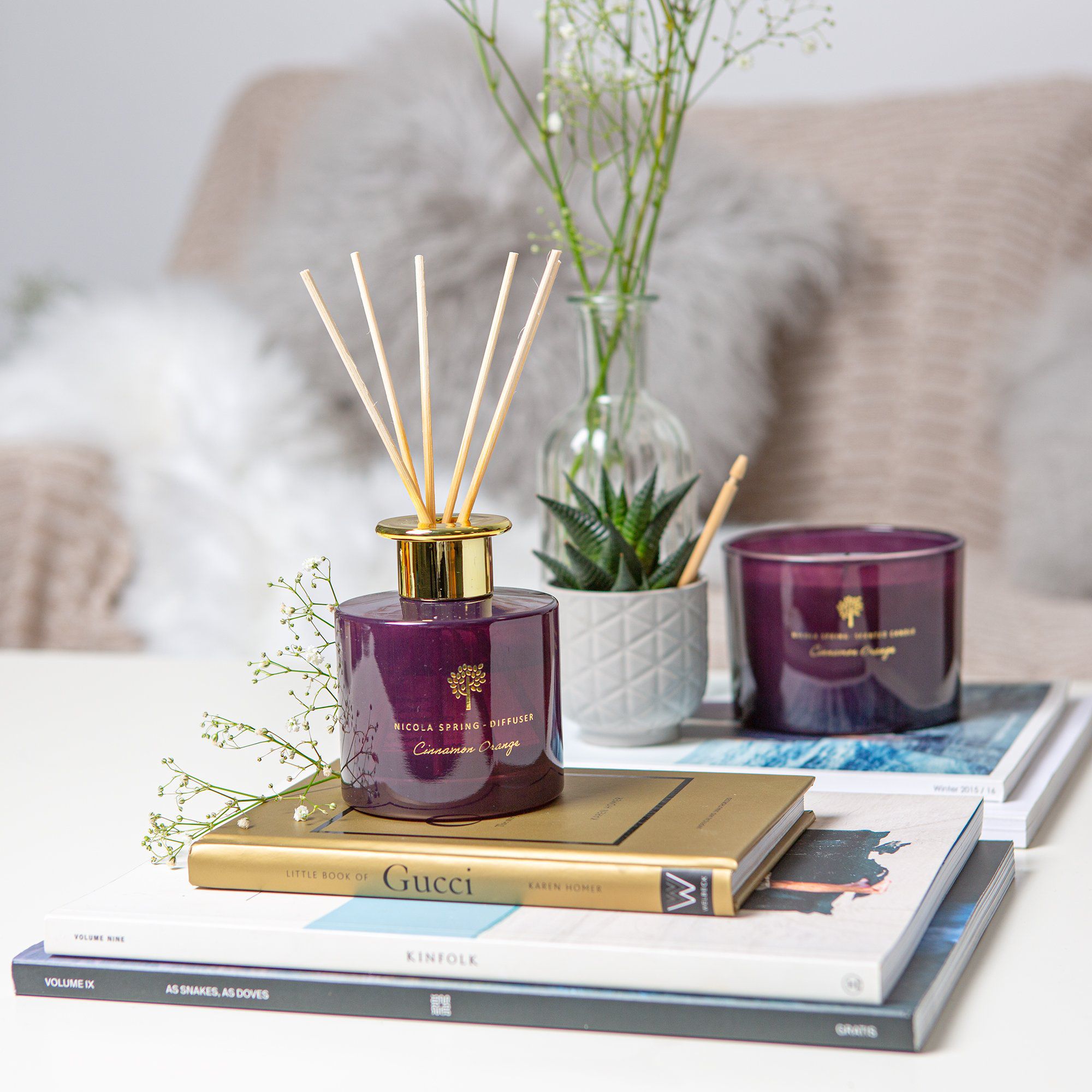 200ml Cinnamon Orange Glass Reed Diffuser