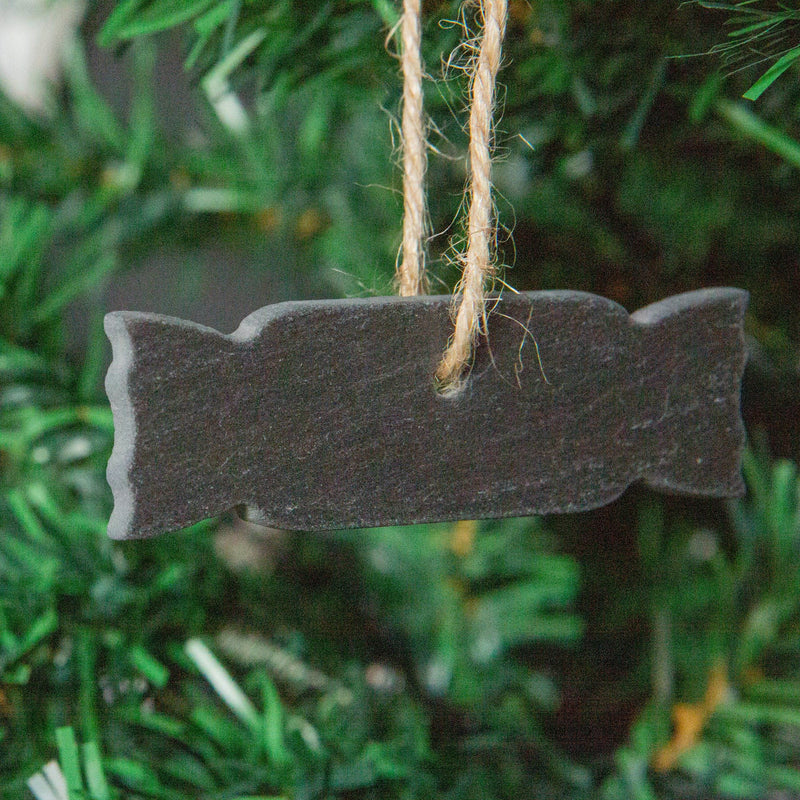 Slate Cracker Christmas Tree Decoration - Pack of Six  - By Nicola Spring