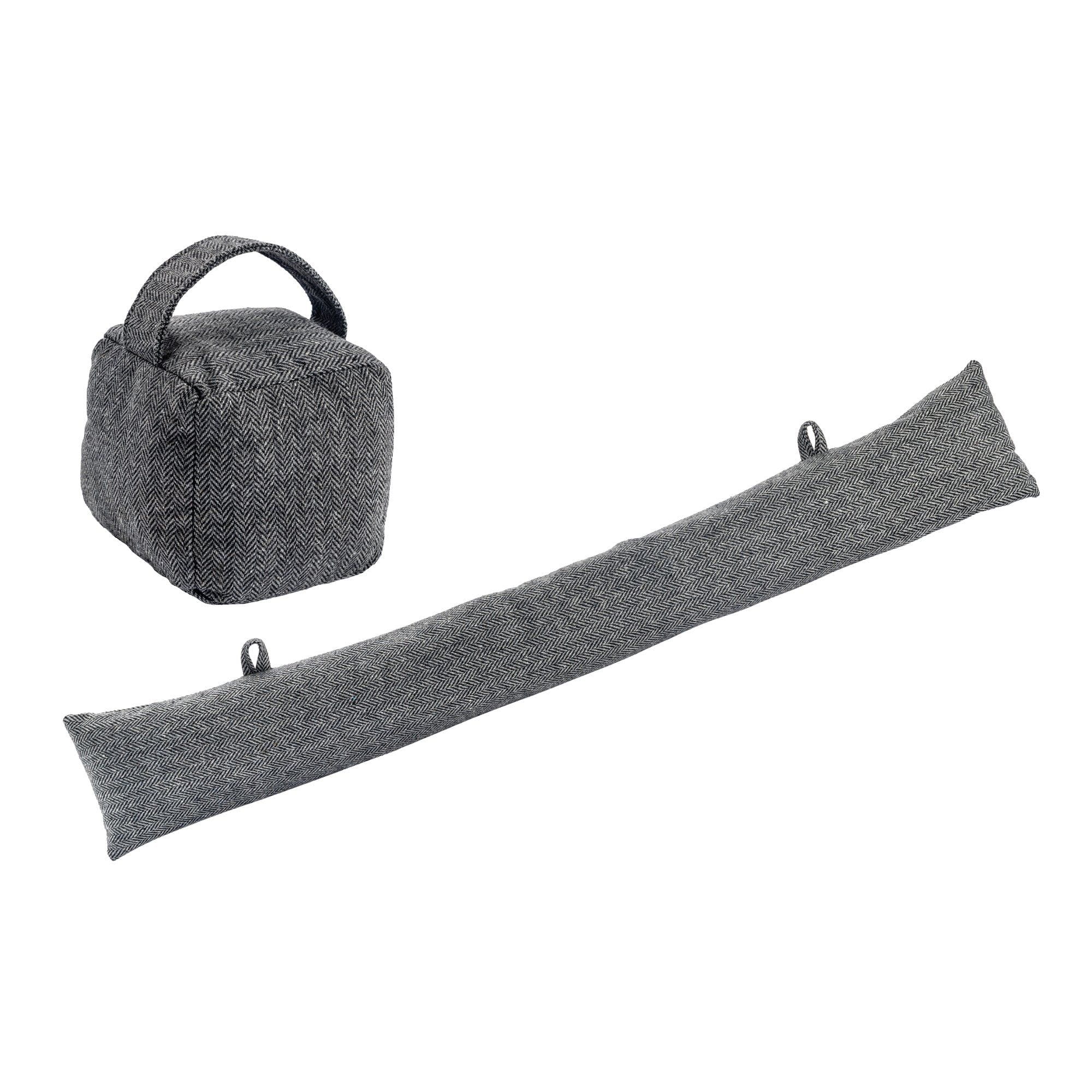 Nicola Spring Herringbone Door Stop & Draught Excluder Set - Triangle