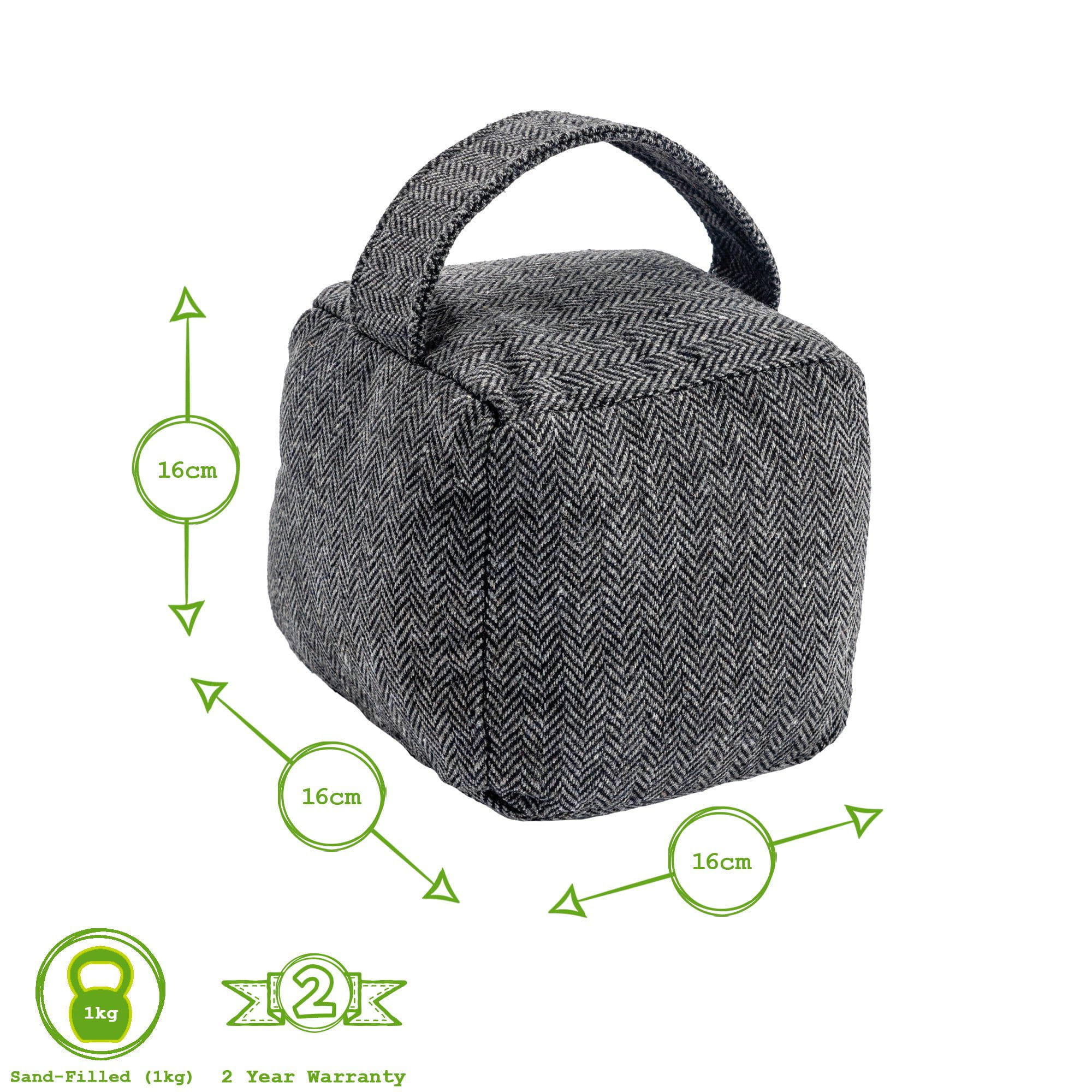 Herringbone Door Stop & Draught Excluder Set