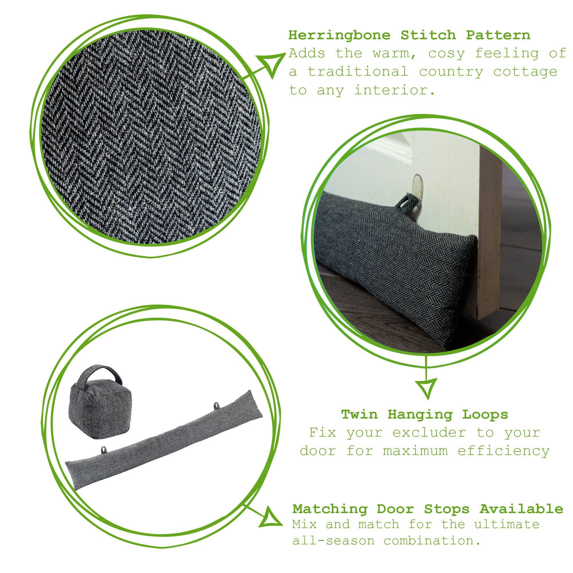 Star Herringbone Draught Excluder - 79cm