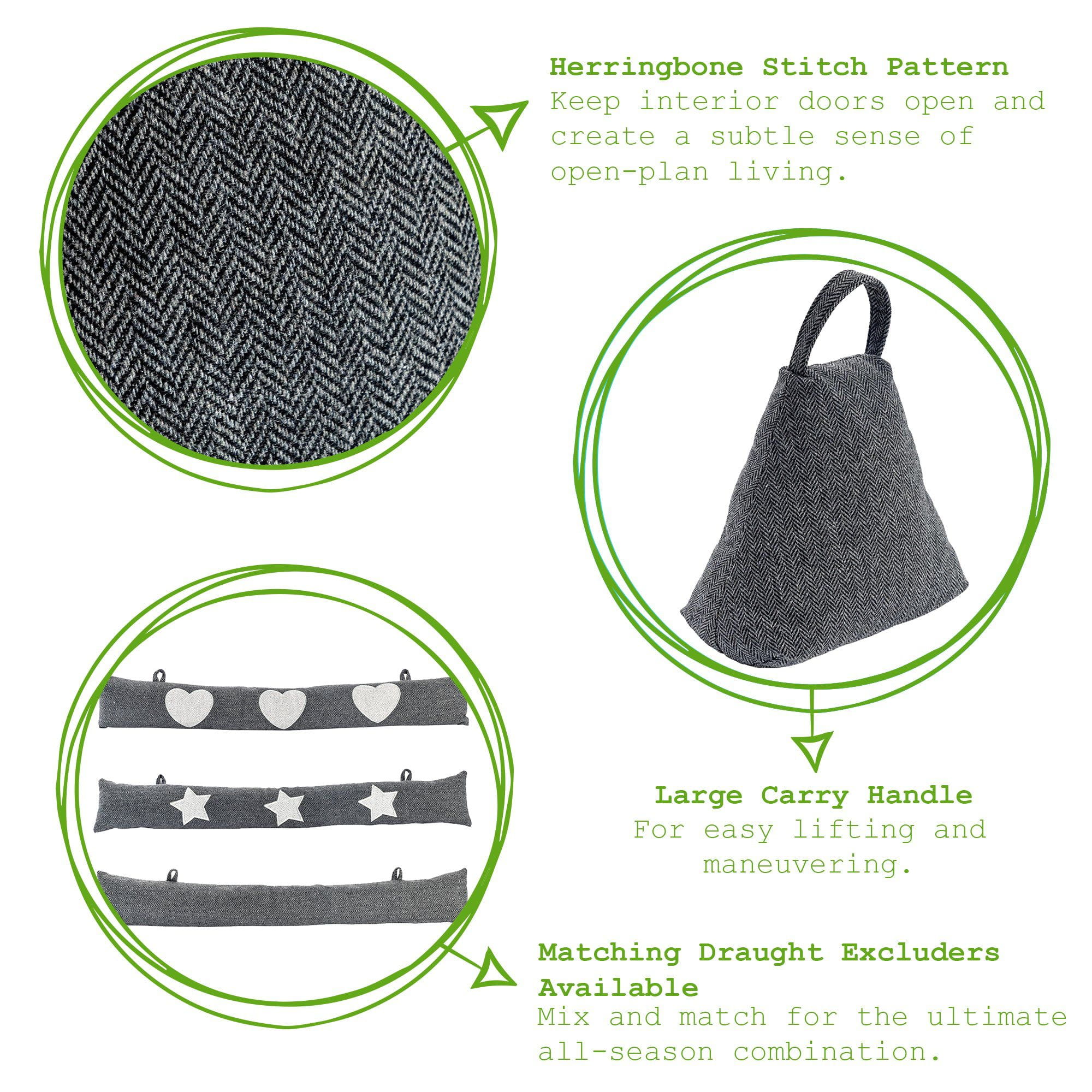 Herringbone Door Stop - Triangle