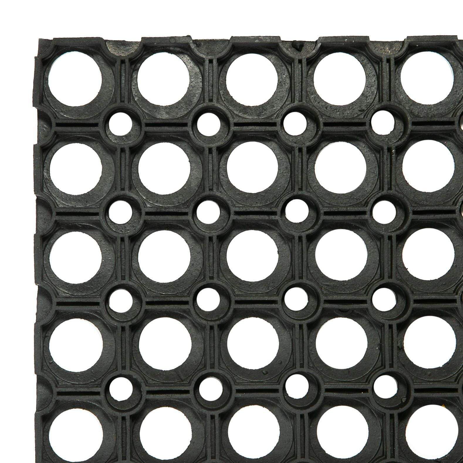 60cm x 40cm Black Heavy Duty Rubber Door Mat