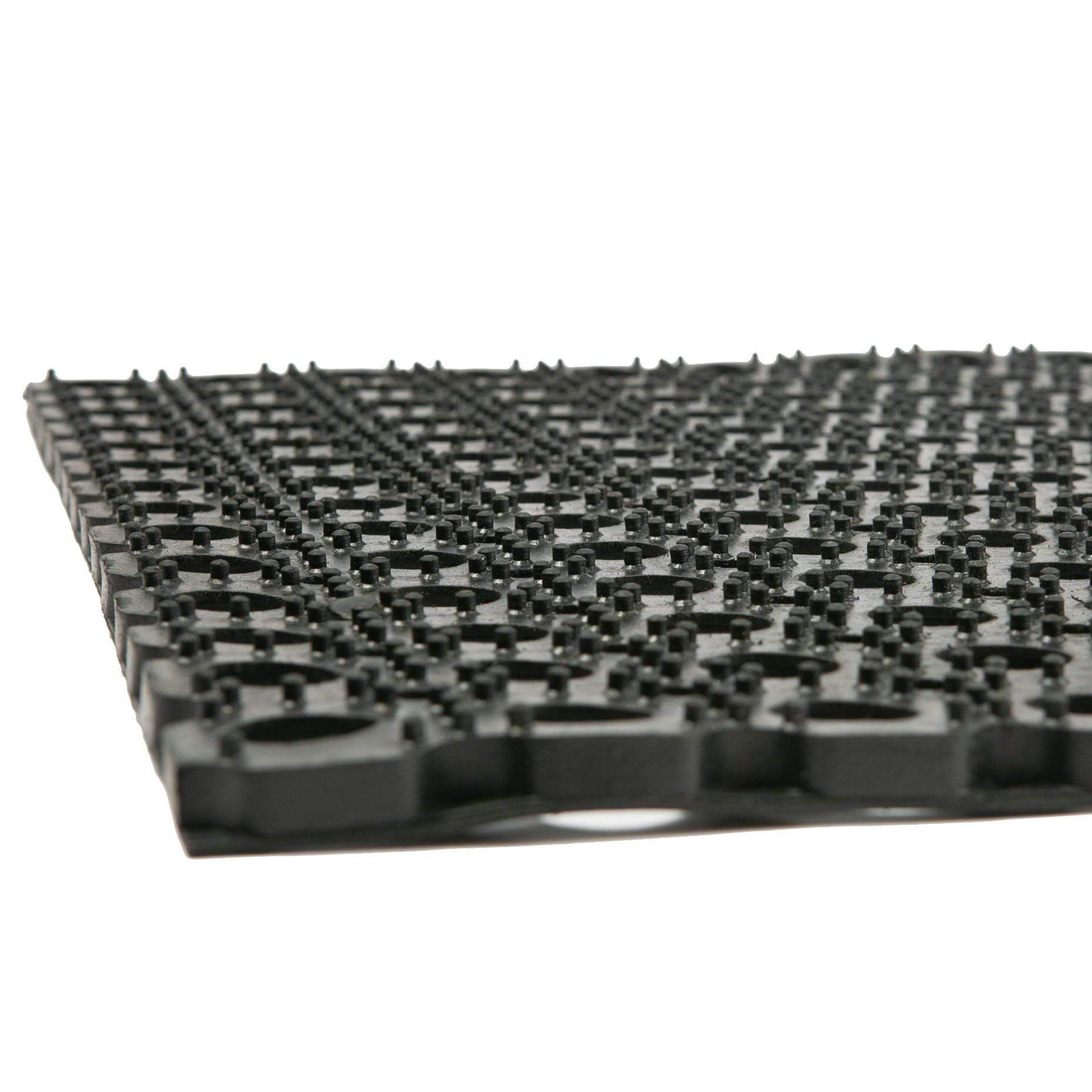 60cm x 40cm Black Heavy Duty Rubber Door Mat