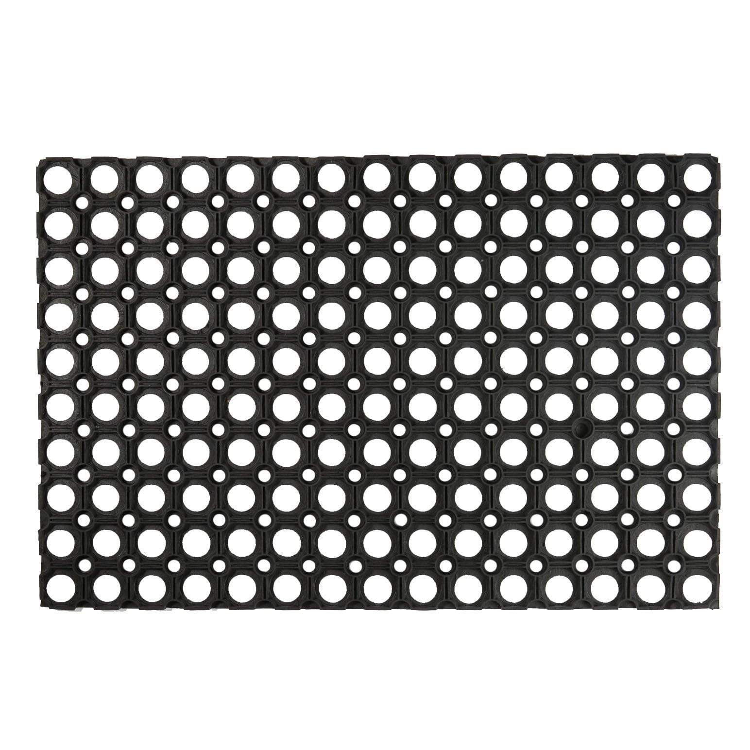 60cm x 40cm Black Heavy Duty Rubber Door Mat