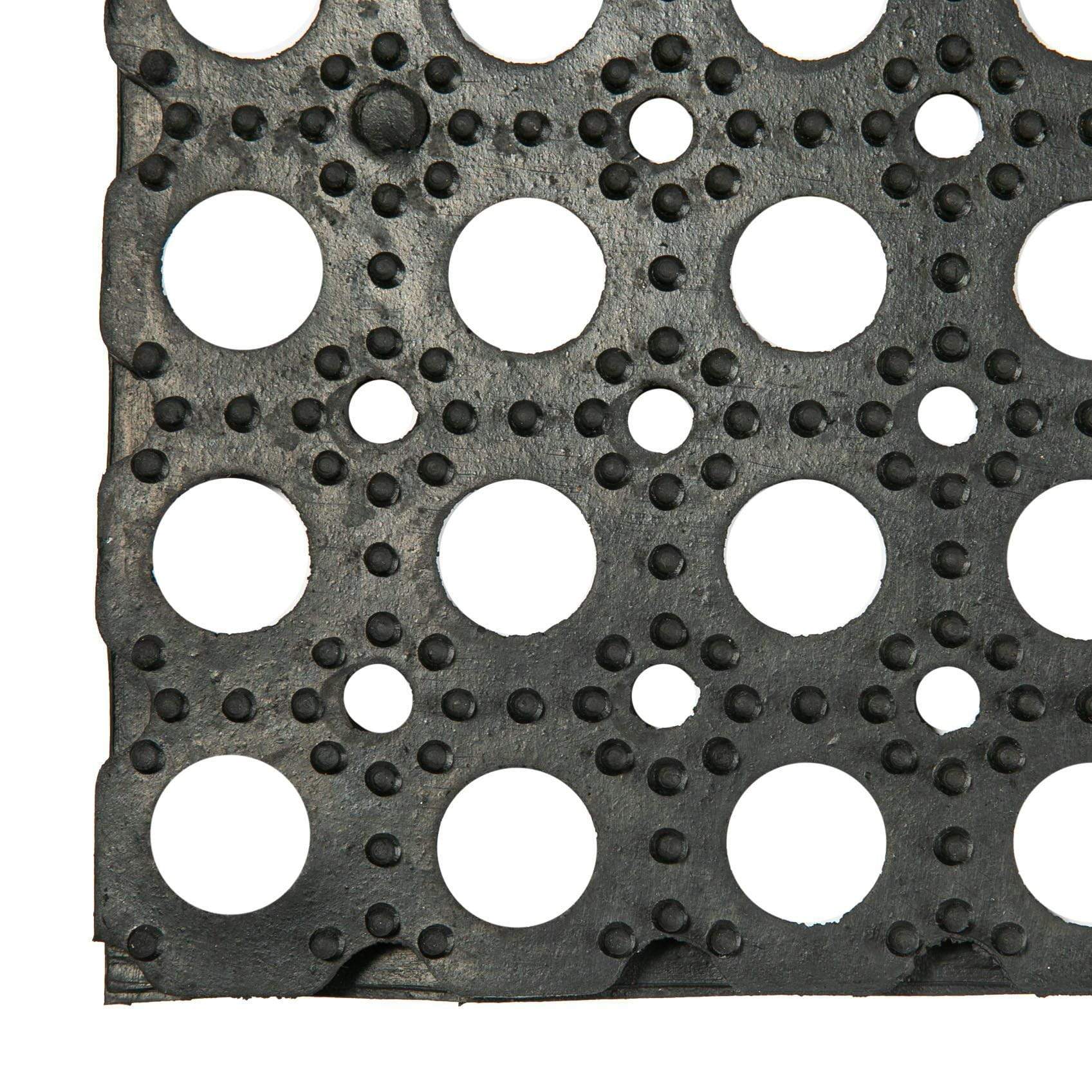 80cm x 60cm Black Heavy Duty Rubber Door Mat