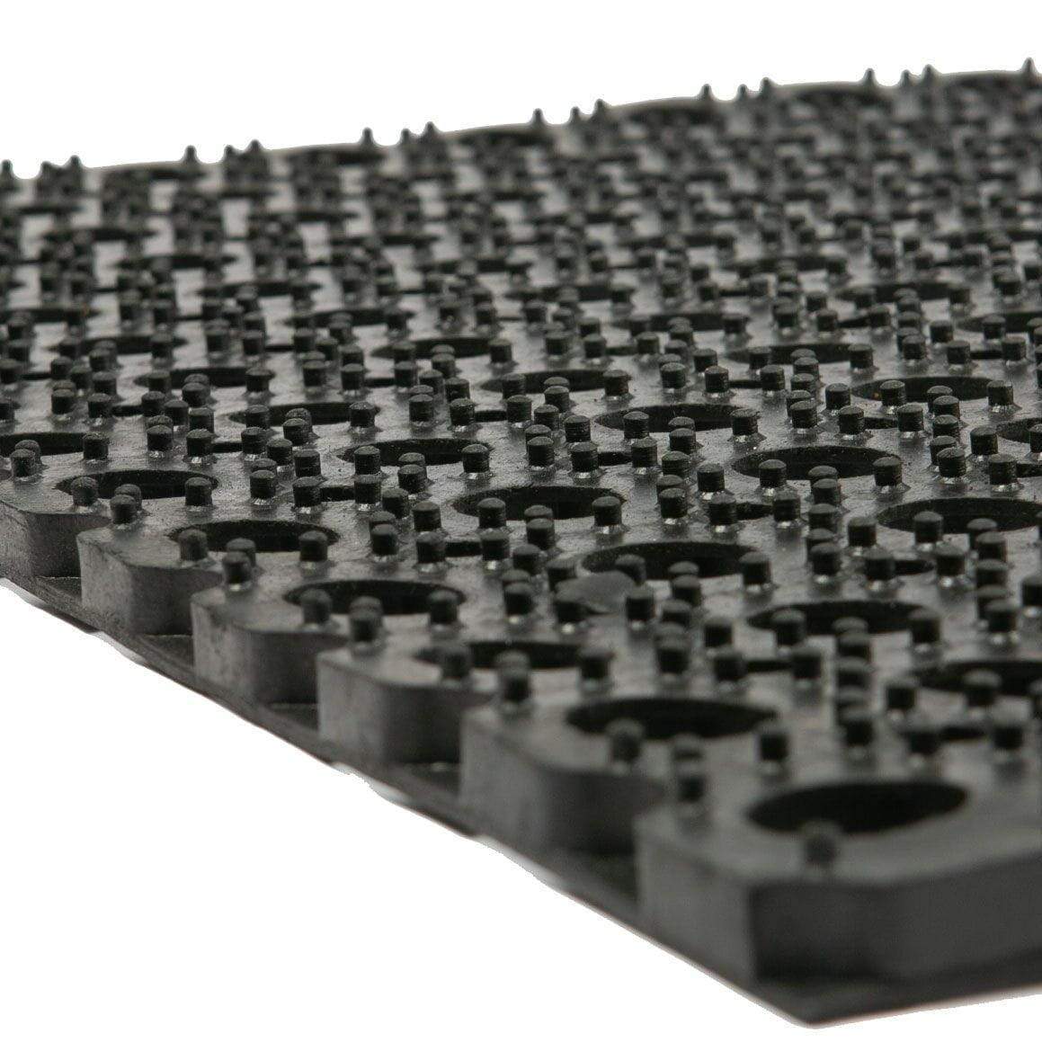 80cm x 60cm Black Heavy Duty Rubber Door Mat