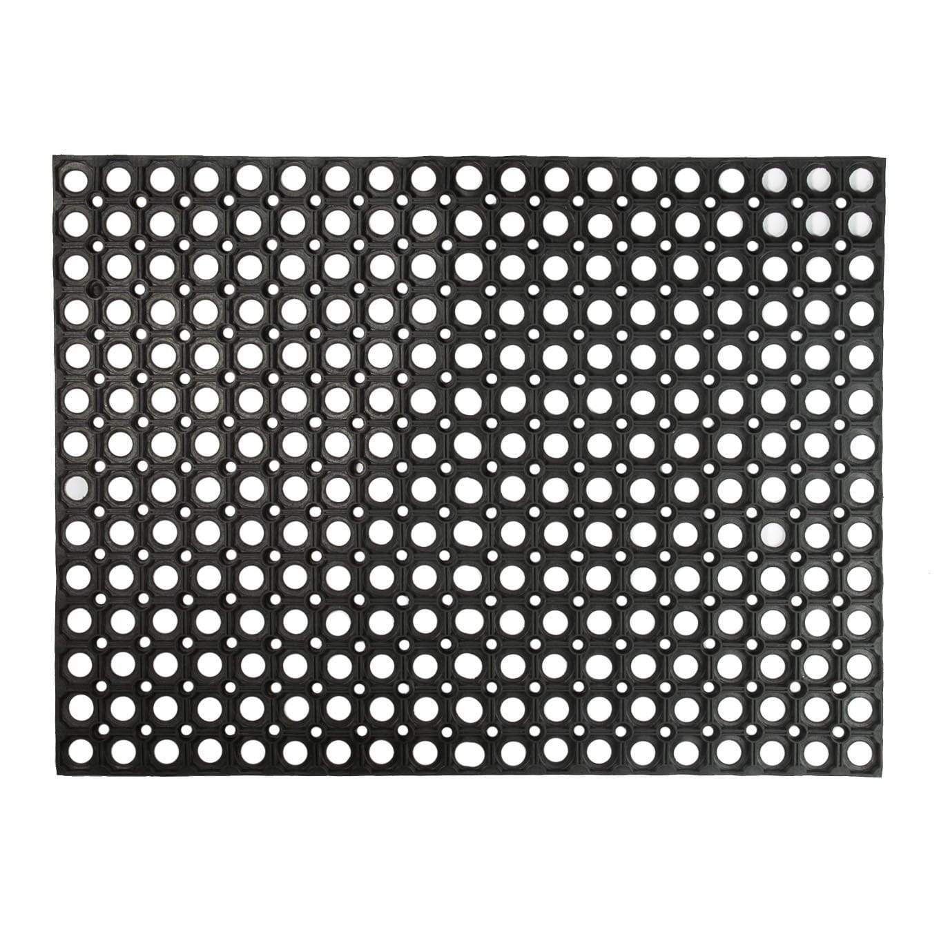 80cm x 60cm Black Heavy Duty Rubber Door Mat