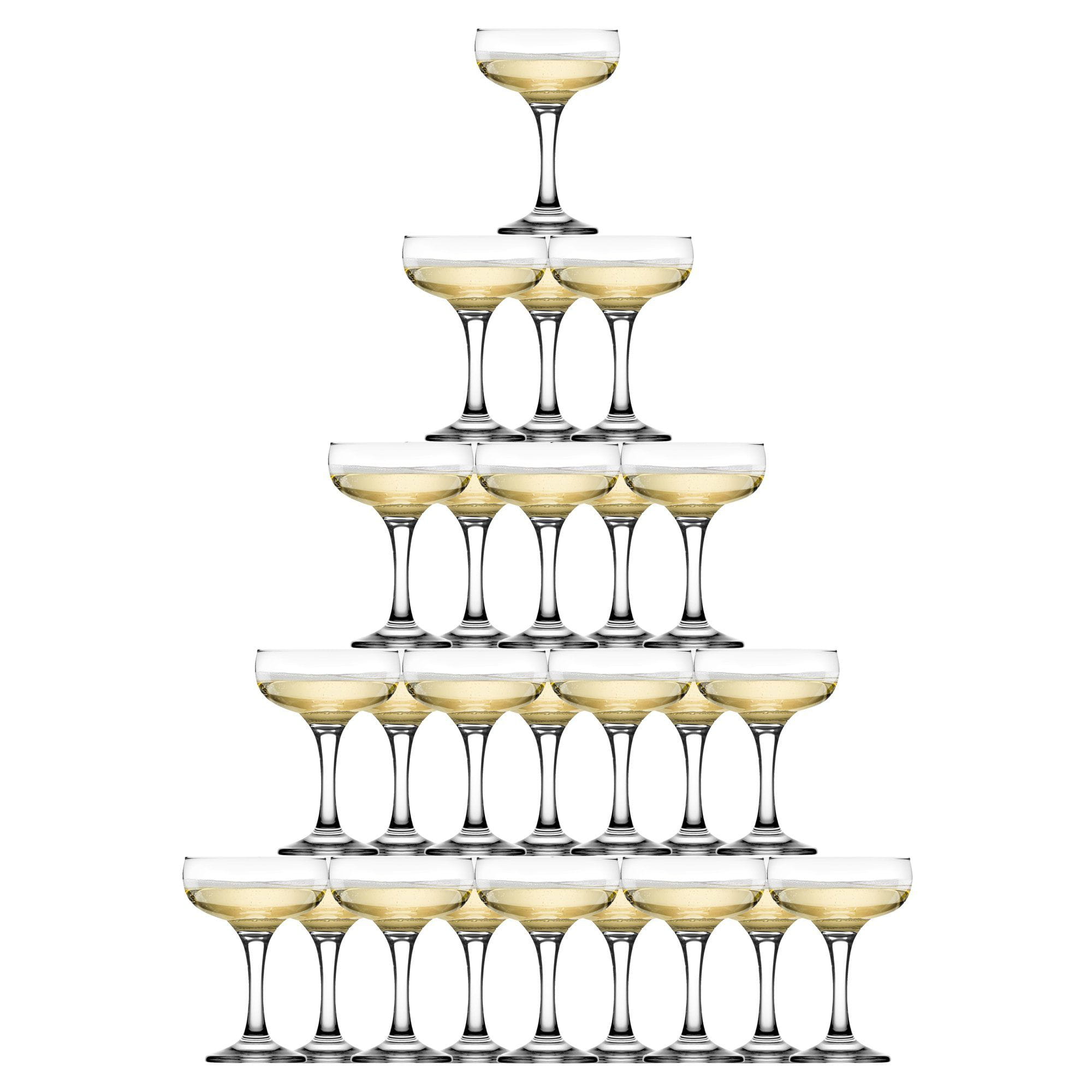 Champagne Tower Set - 200ml - Pack of 35 Glasses - By Rink Drink