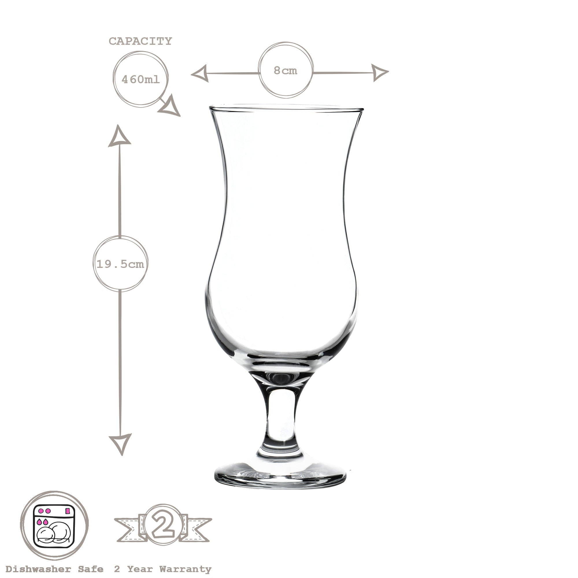 460ml Fiesta Pina Colada Glasses - Pack of Six