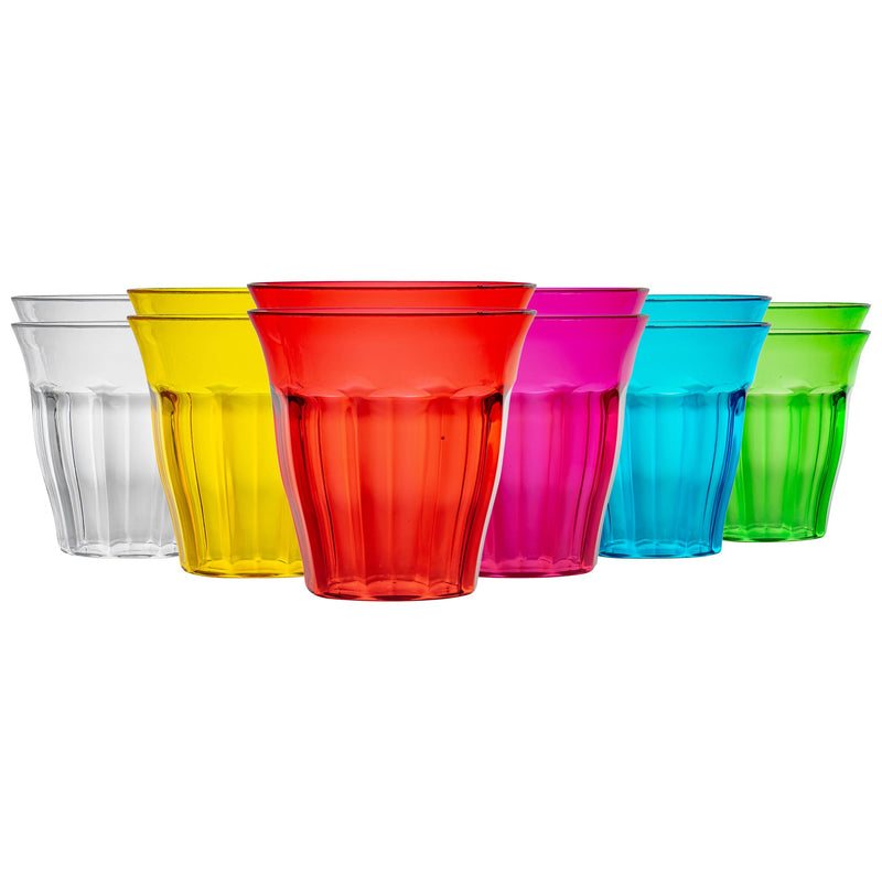Rink Drink Rainbow Plastic Drinking Tumblers - 250ml - Pack of 12