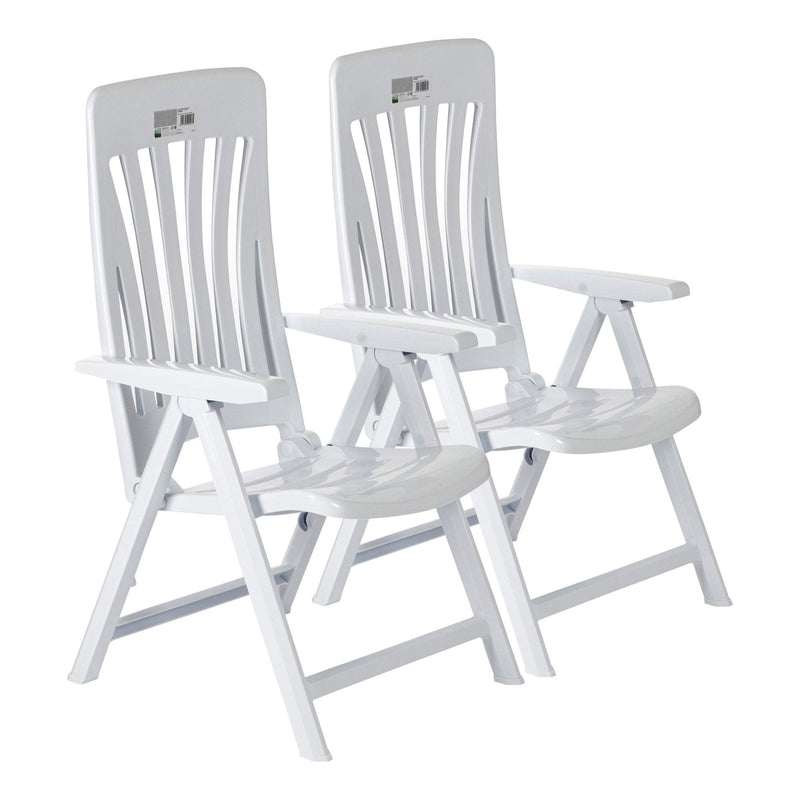 Blanes Reclining Sun Lounger Chairs - Pack of Two - By Resol