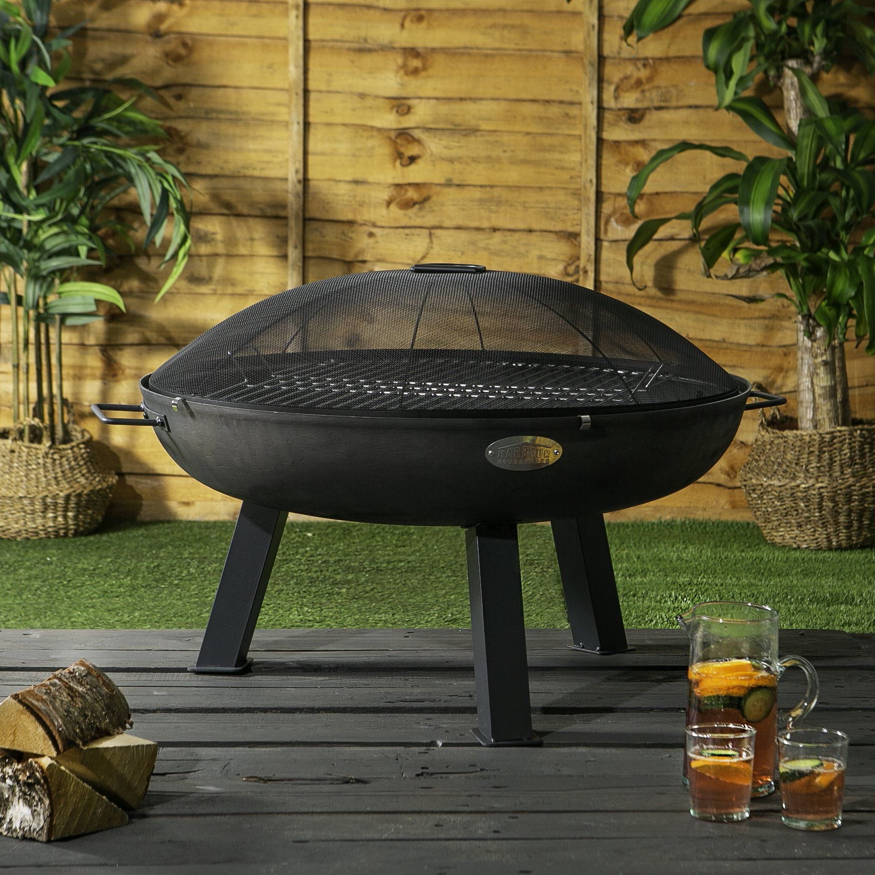 72.5cm Round Fire Pit Dome