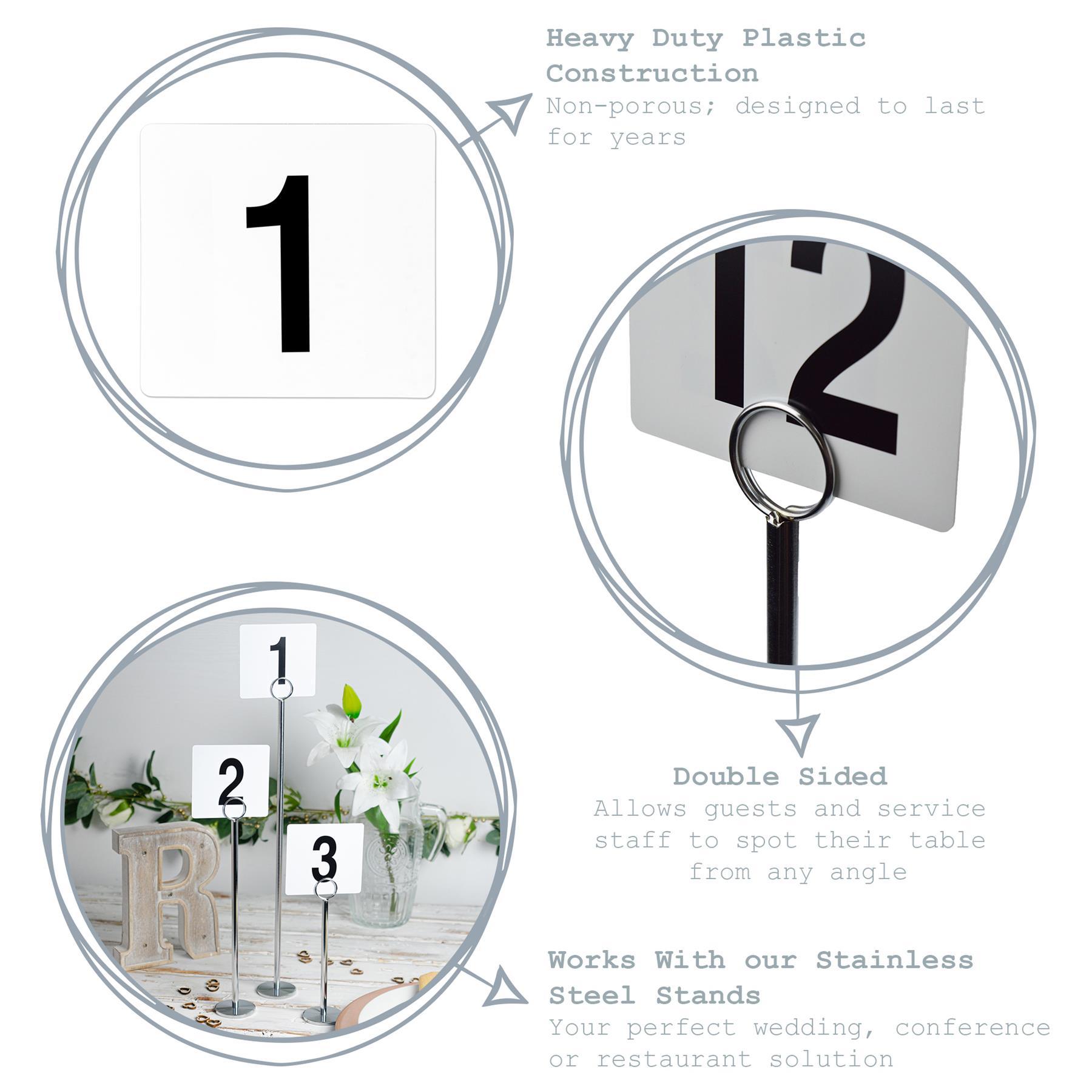 Plastic Table Numbers - 1 to 25
