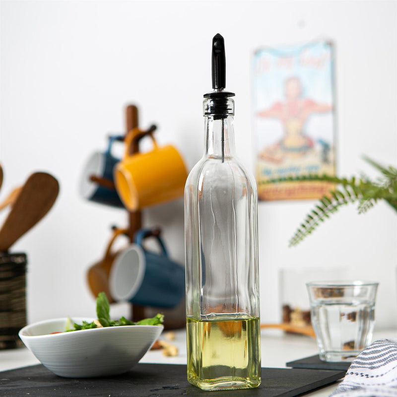 Olive Oil Bottle Pourer Dust Caps - Black - Pack of 10 - By Argon Tableware