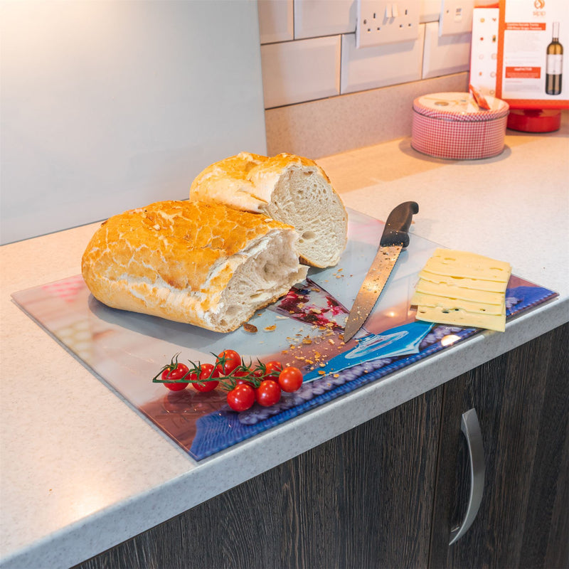 50cm x 40cm Glass Chopping Board - By Harbour Housewares