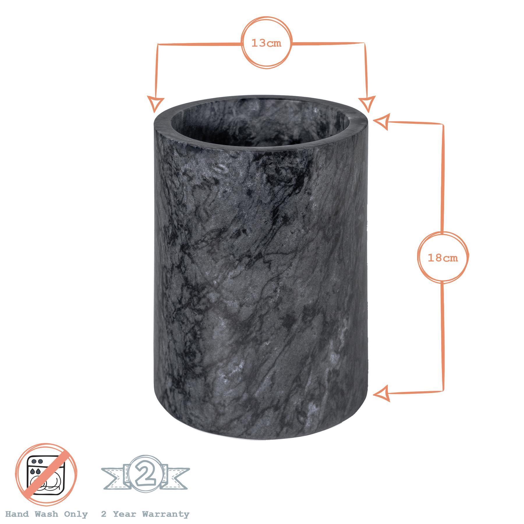 2pc Marble Wine Cooler & Coaster Set