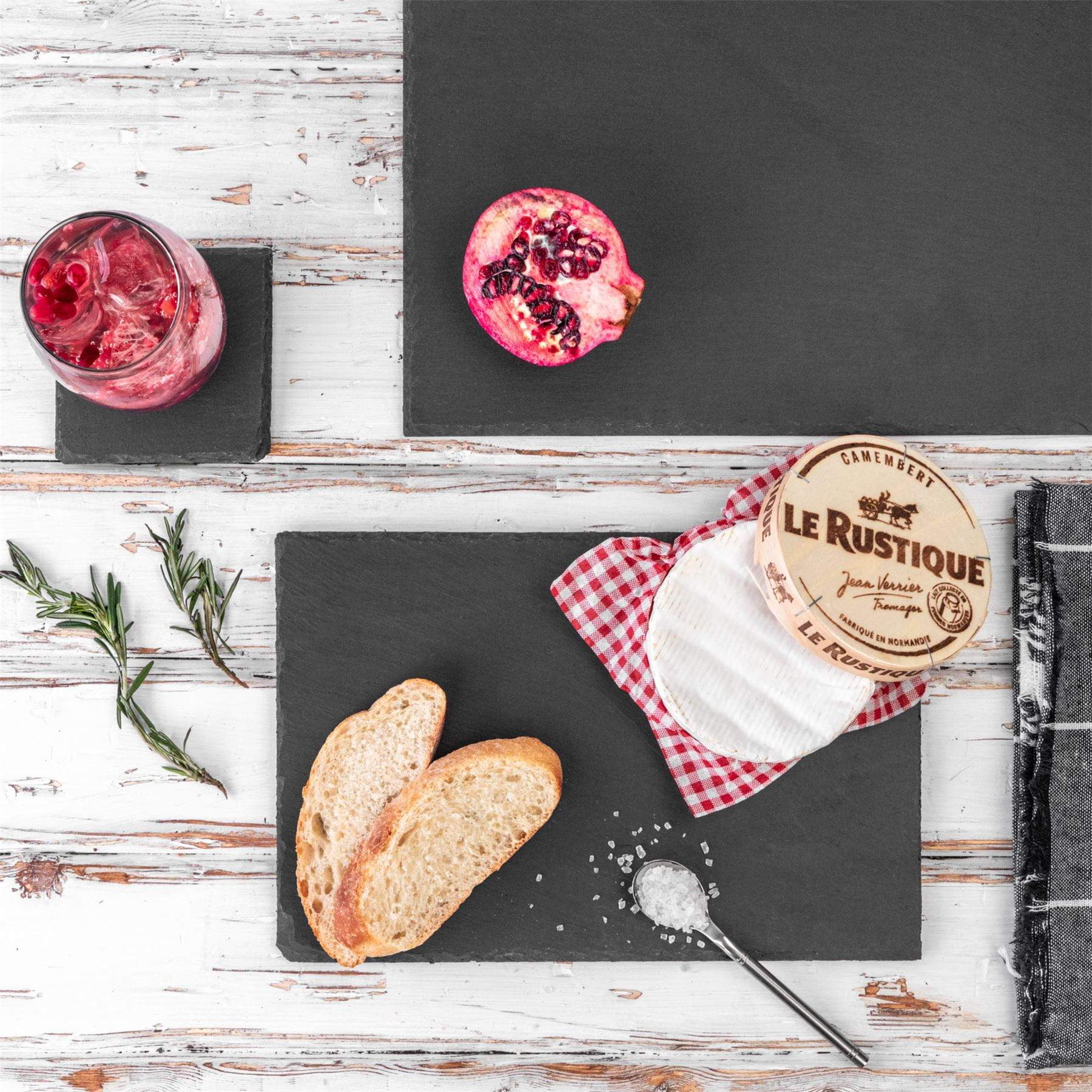 13pc Black Rectangle Slate Placemats Set