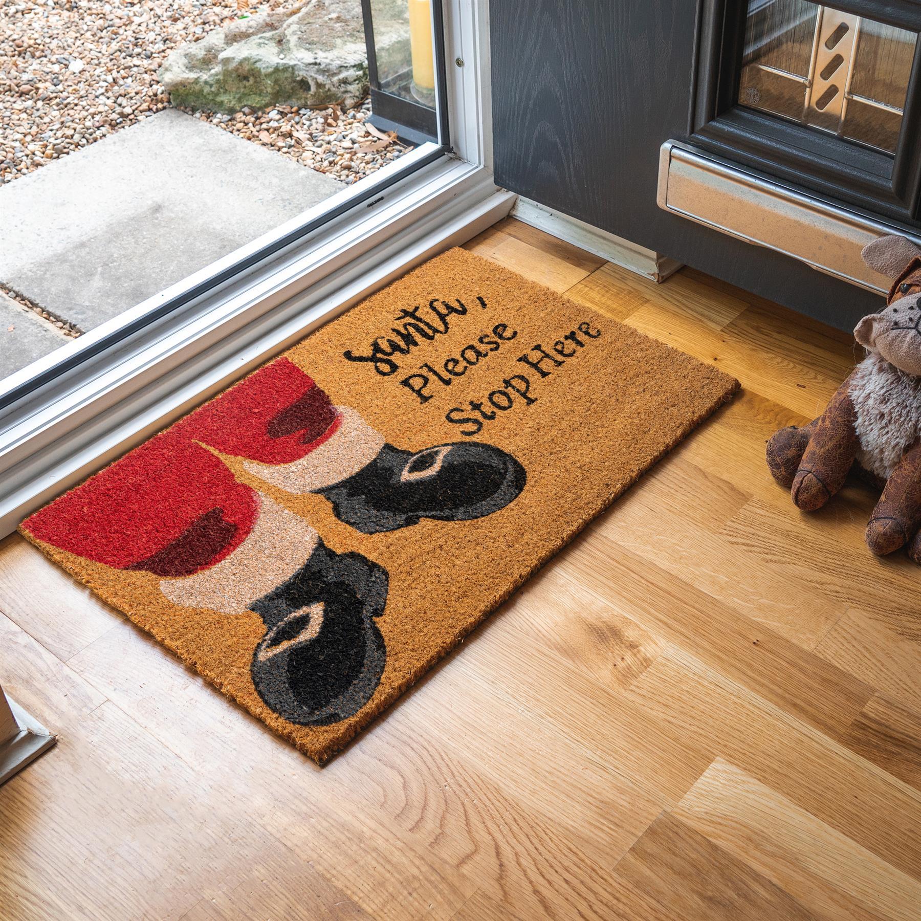 60cm x 40cm Santa Coir Door Mat
