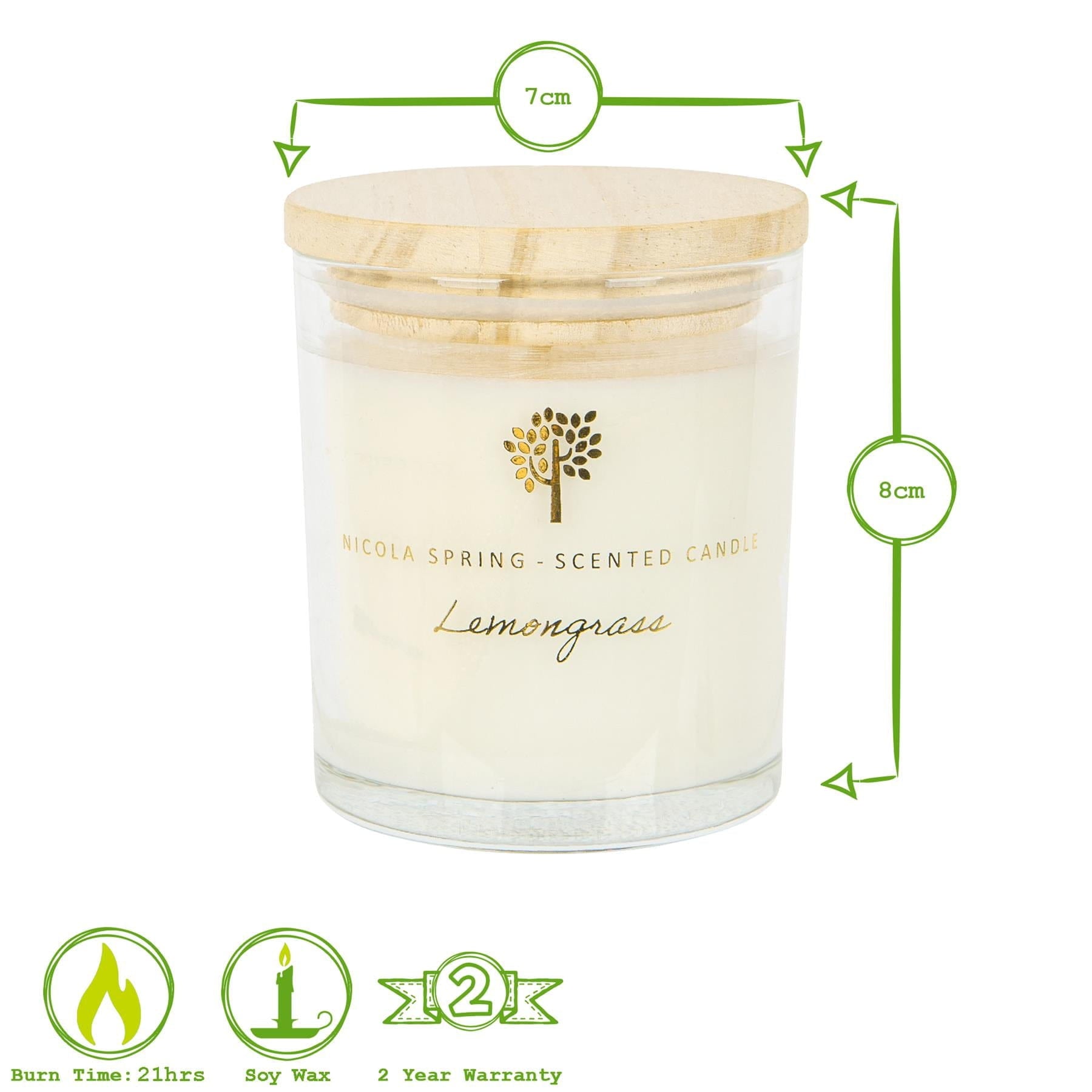 Lemongrass 130g Soy Wax Scented Candle